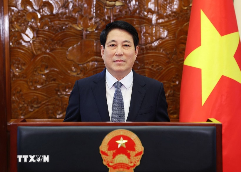 Chủ tịch nước Lương Cường. (Ảnh: Lâm Khánh/TTXVN)