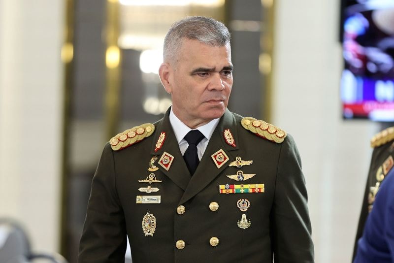 Bộ trưởng Quốc phòng Venezuela Vladimir Padrino tham dự một cuộc họp báo vào ngày 1 tháng 9 tại Caracas, Venezuela.
