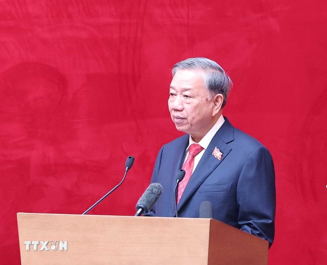 Tổng Bí thư Tô Lâm. (Ảnh: Thống Nhất/TTXVN) ttxvn-them-anh-tong-bi-thu-to-lam-du-dai-hoi-dai-bieu-dang-bo-cong-an-trung-uong.jpg