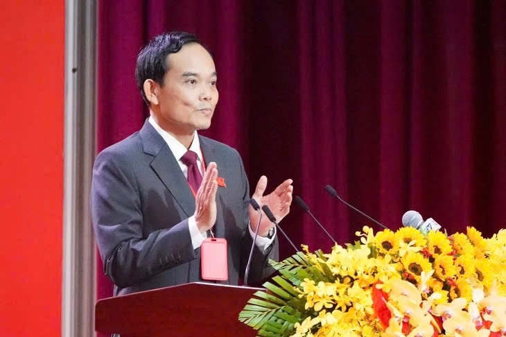 Bí thư Thành ủy TP. Hồ Chí Minh Trần Lưu Quang phát biểu tại phiên trù bị. Ảnh: BTC ĐẠI HỘI