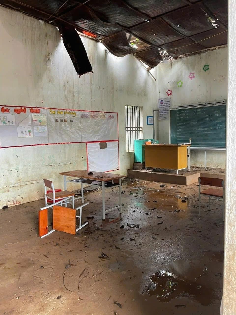 Lớp học ở Bắc Ninh sau cơn bão - Ảnh; Cô giáo Tuyết Mai:FB