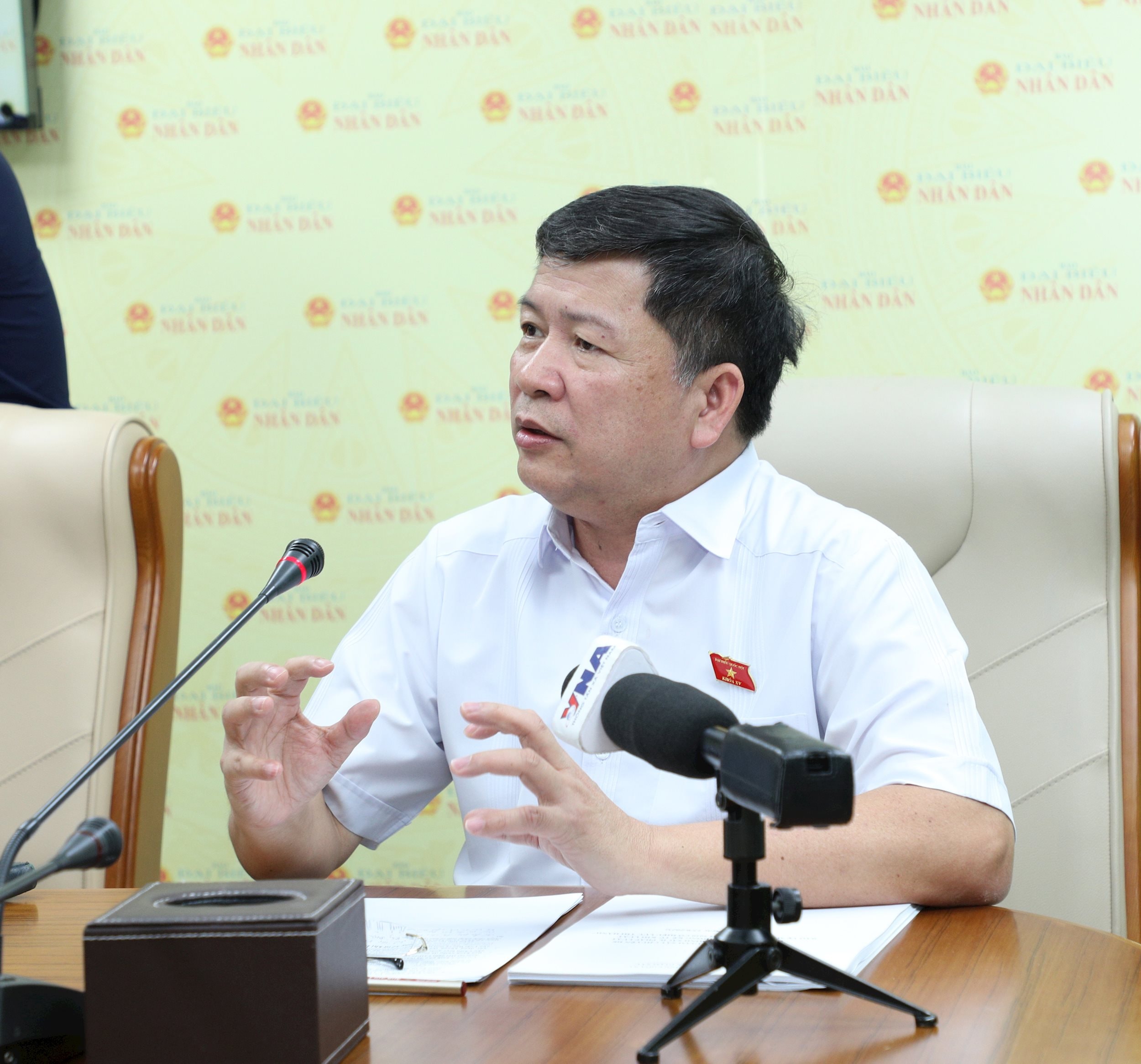 Phó Chủ nhiệm Ủy ban Văn hóa và Xã hội của Quốc hội Tạ Văn Hạ phát biểu