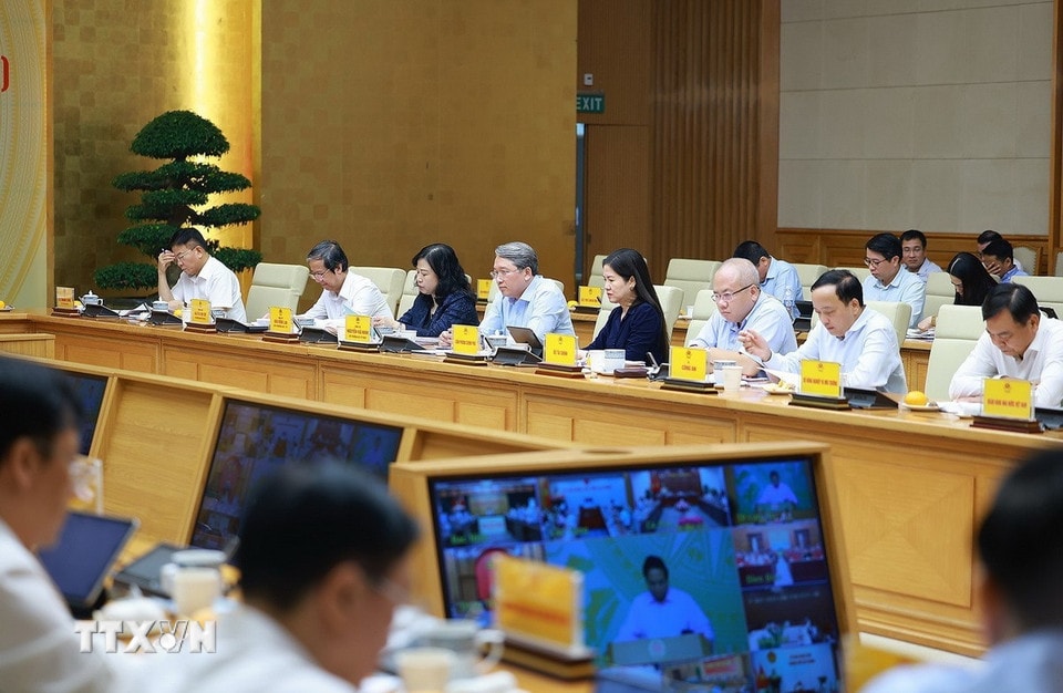 Các đại biểu tham dự Hội nghị về thúc đẩy đầu tư công năm 2025. (Ảnh: Dương Giang/TTXVN)