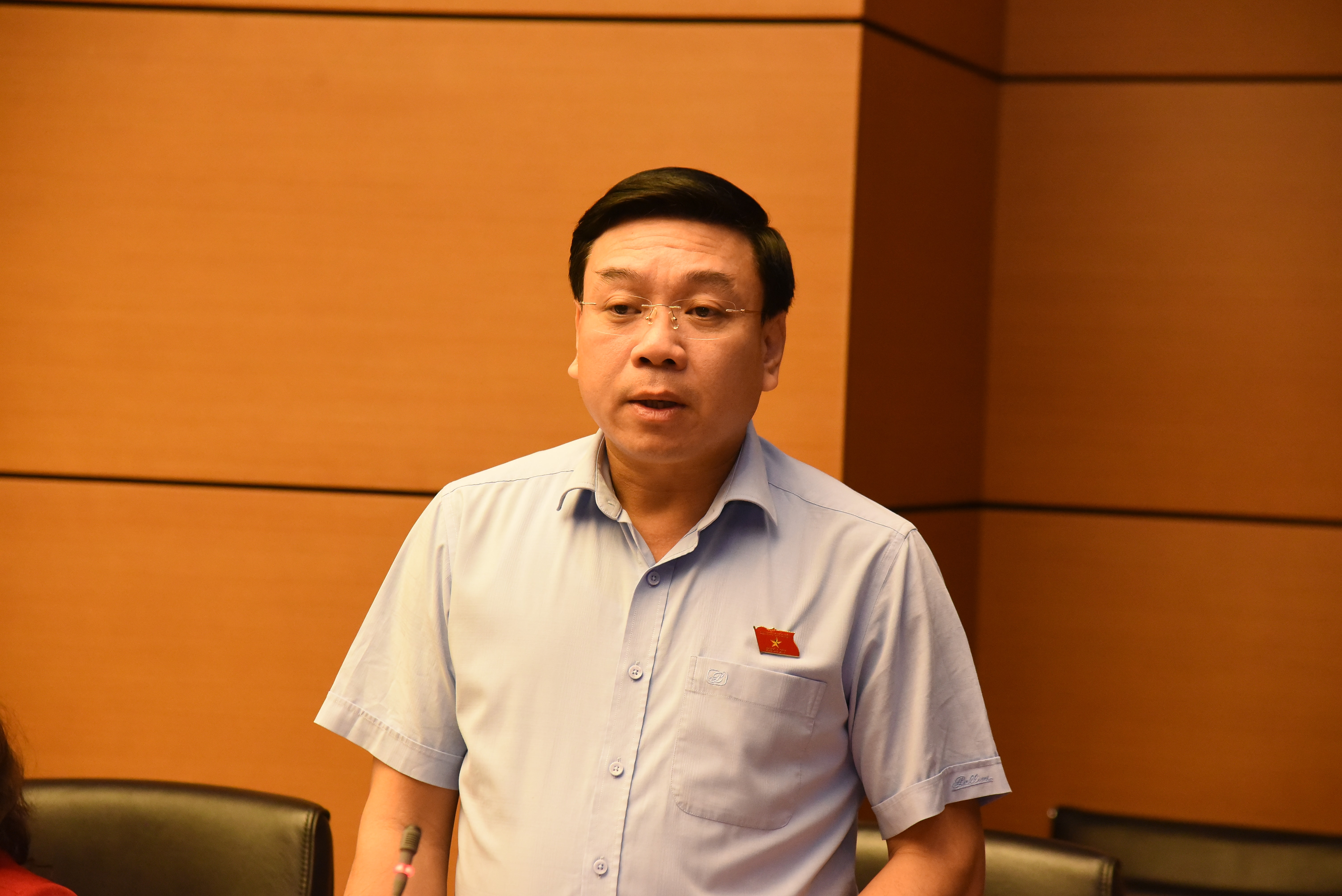 Der Abgeordnete der Nationalversammlung, Nguyen Van Manh (Phu Tho), spricht (2)