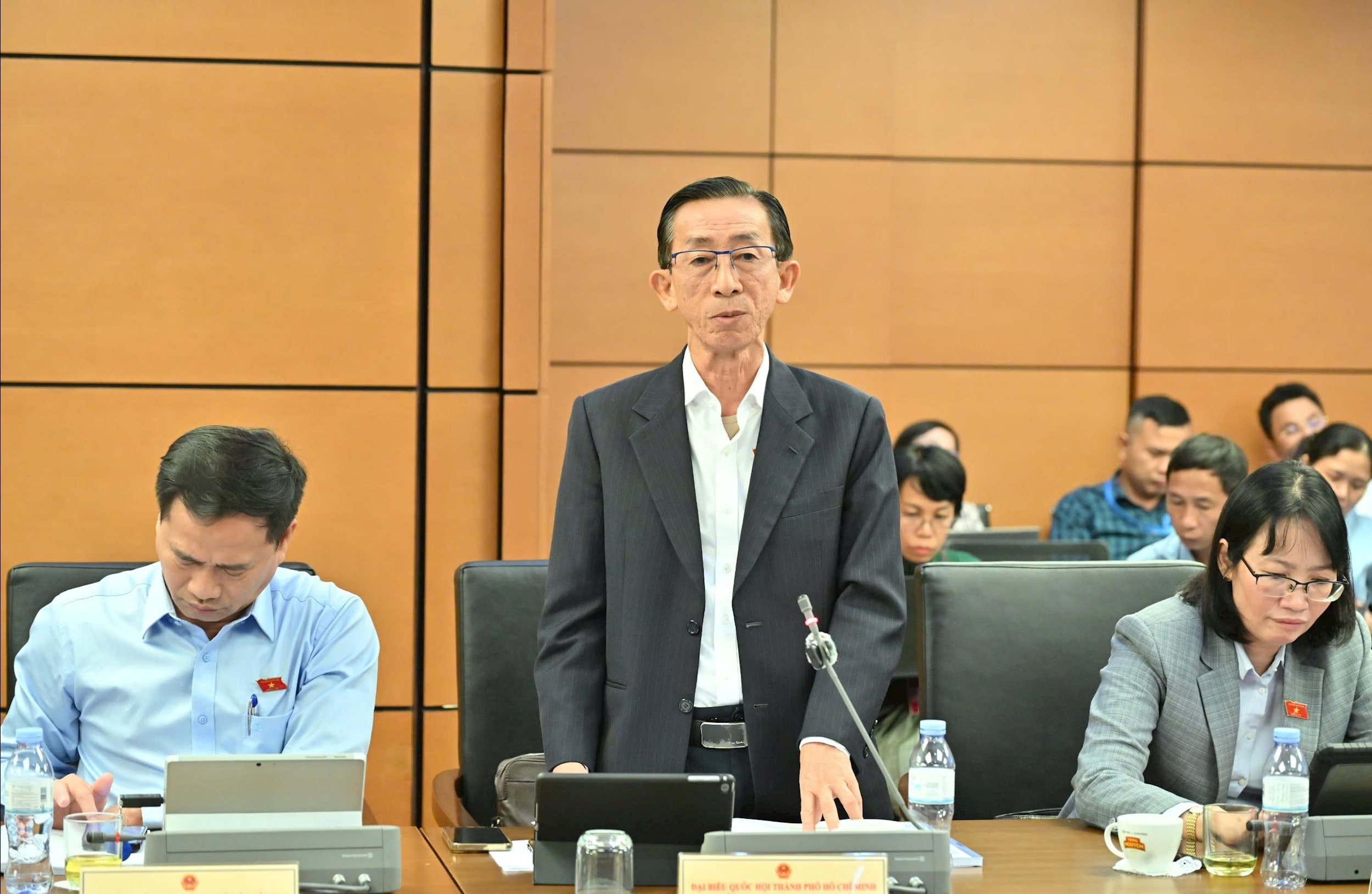 Deputatul Adunării Naționale, Tran Hoang Ngan, vorbește