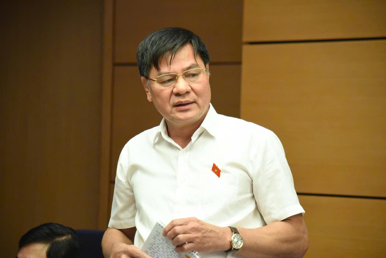National Assembly Deputy Le Tat Hieu (Phu Tho) speaks. Photo: Xuan Quy