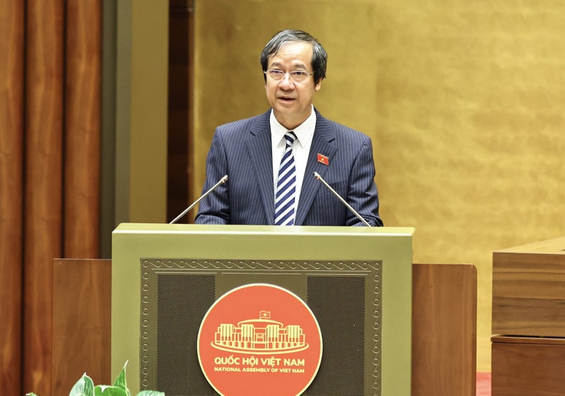 Minister of Education and Training Nguyen Kim Son speaks at the event (Photo: VNA)