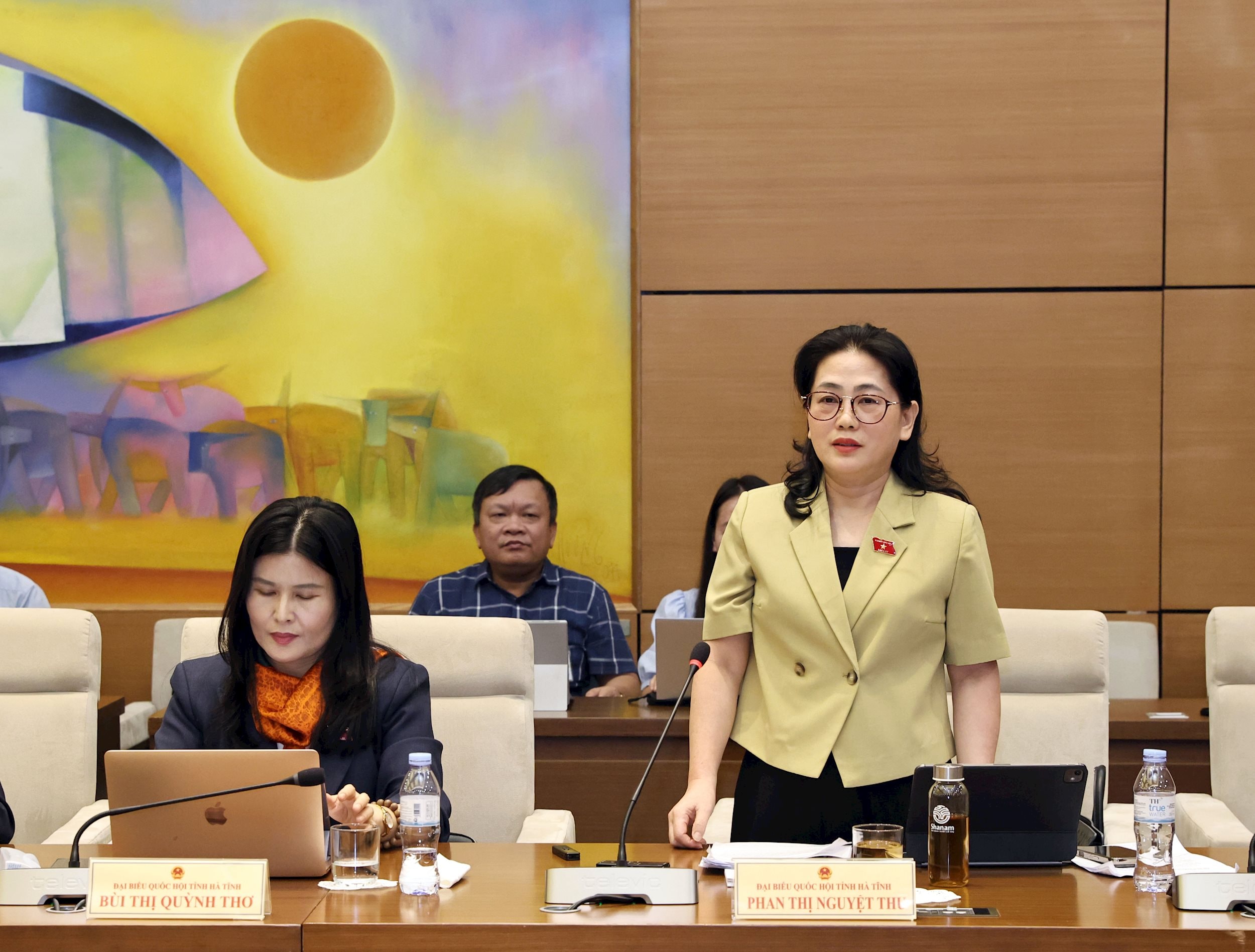 ĐBQH Phan Thị Nguyệt Thu (Hà Tĩnh) phát biểu