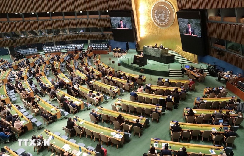 A view of the plenary session to elect members of the UNHRC for the 2026–2028 tenure. (Photo: VNA) 