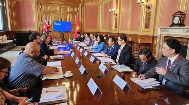 Delegates at the ninth Vietnam–UK Strategic Dialogue (Photo: VNA) thu-hang.jpg