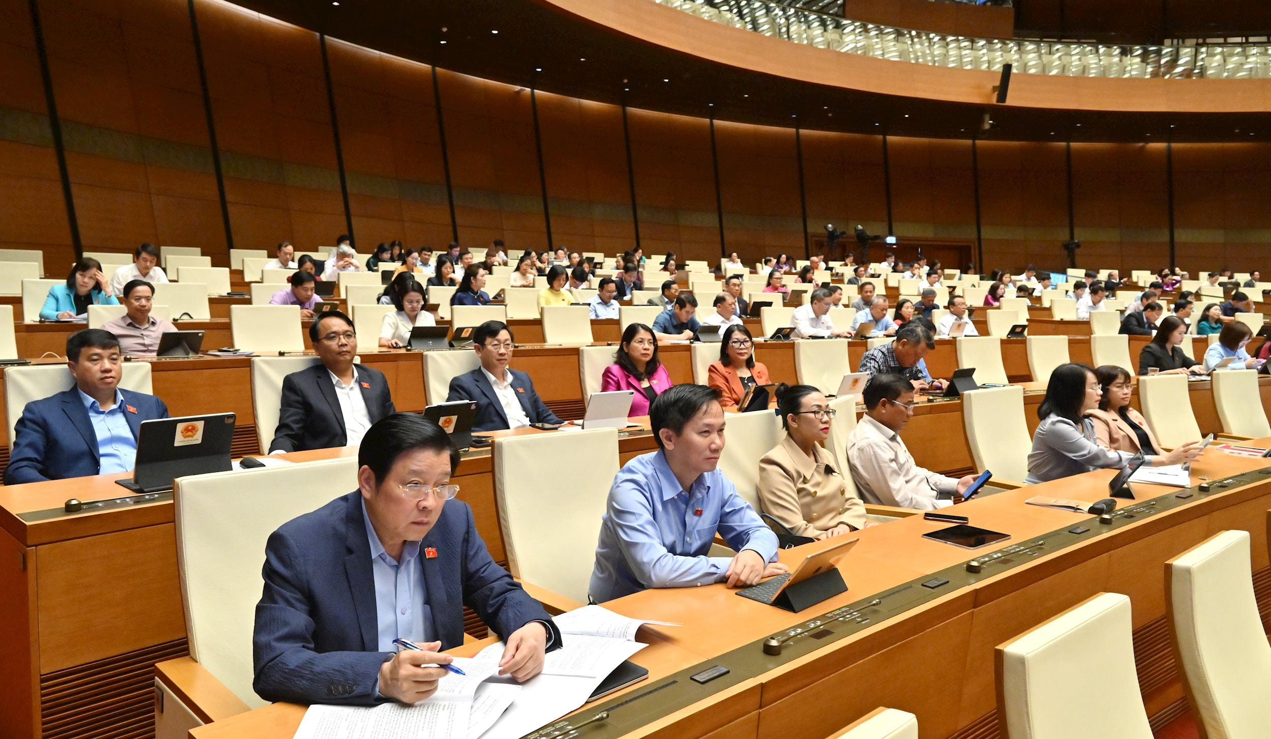 Afgevaardigden op de vergadering