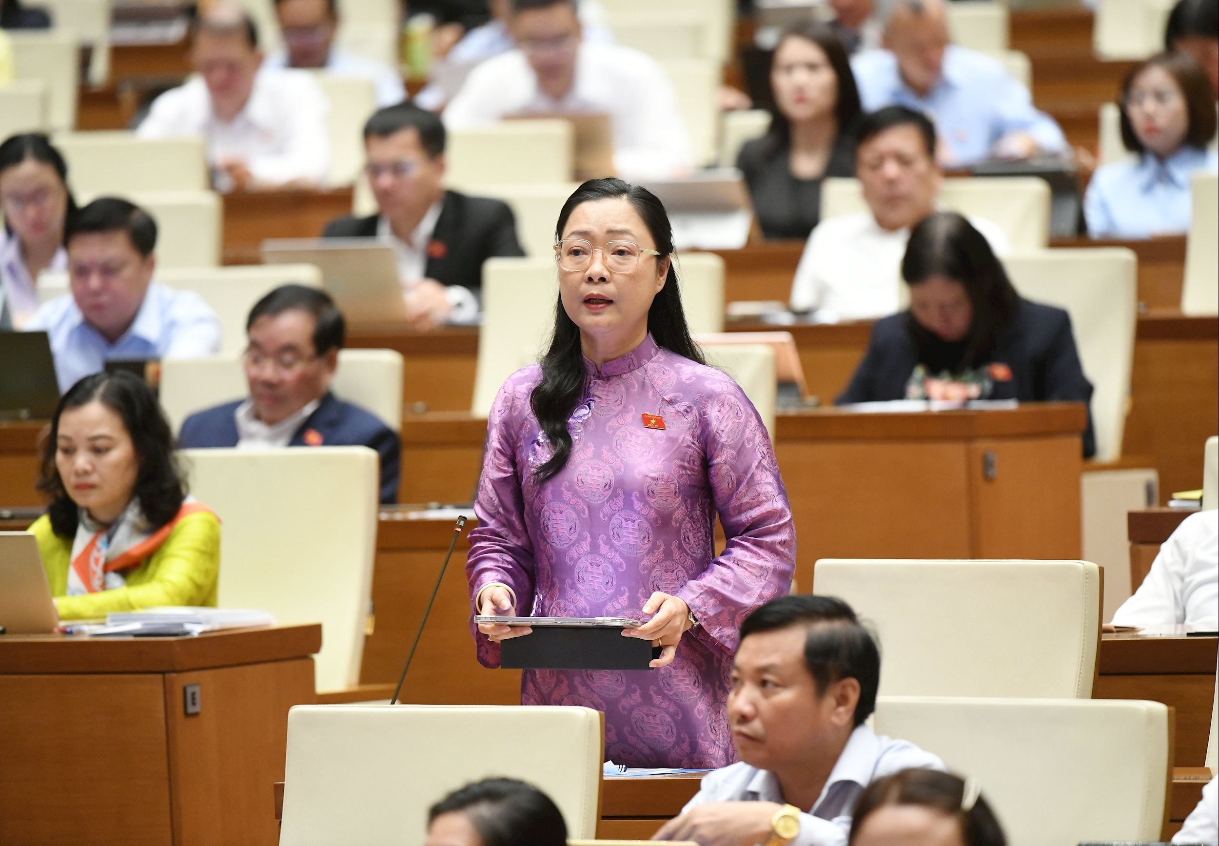 Đại biểu Nguyễn Thị Quyên Thanh, đoàn Vĩnh Long