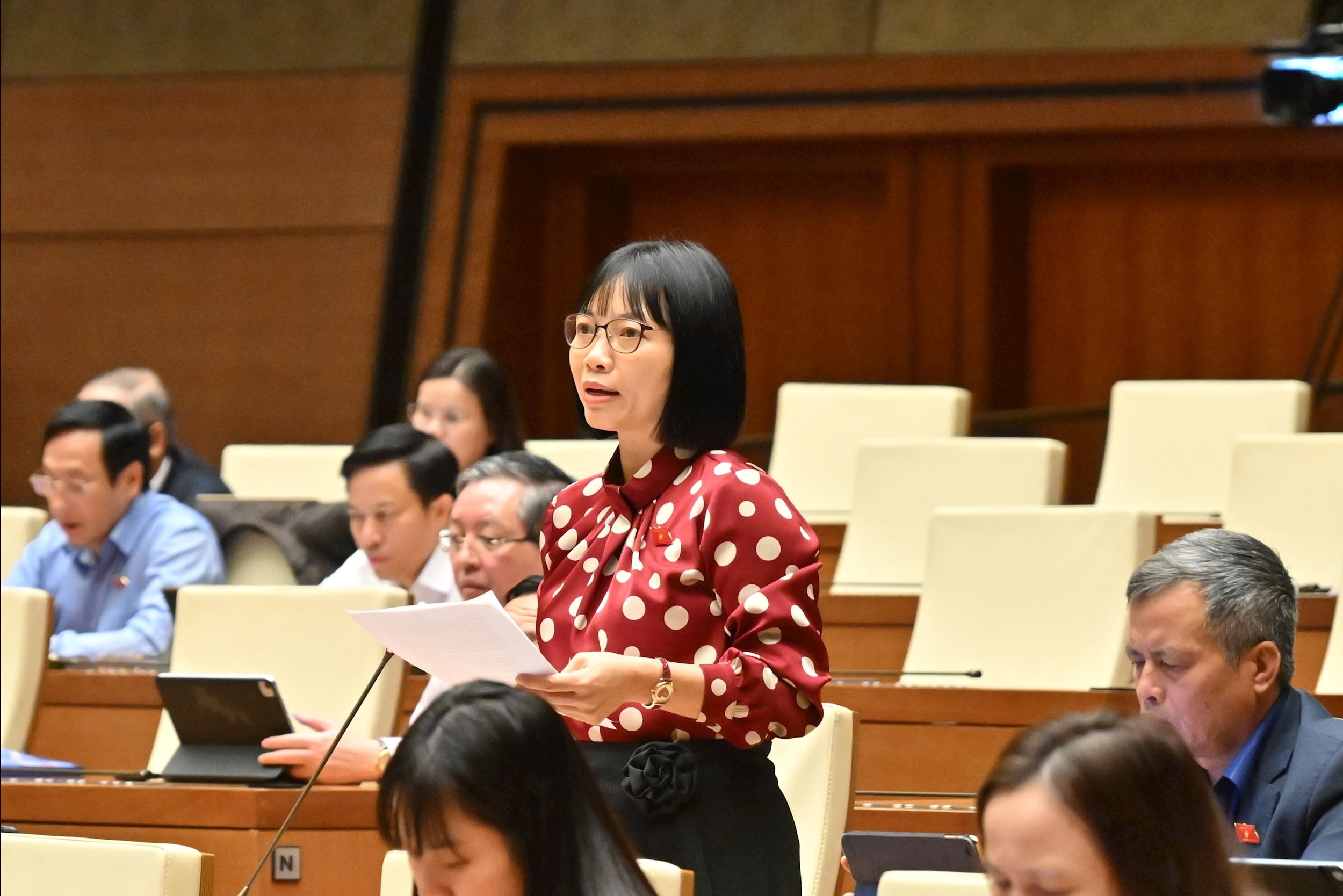 Delegát Národního shromáždění Nguyen Thi Viet Nga (Hai Phong)