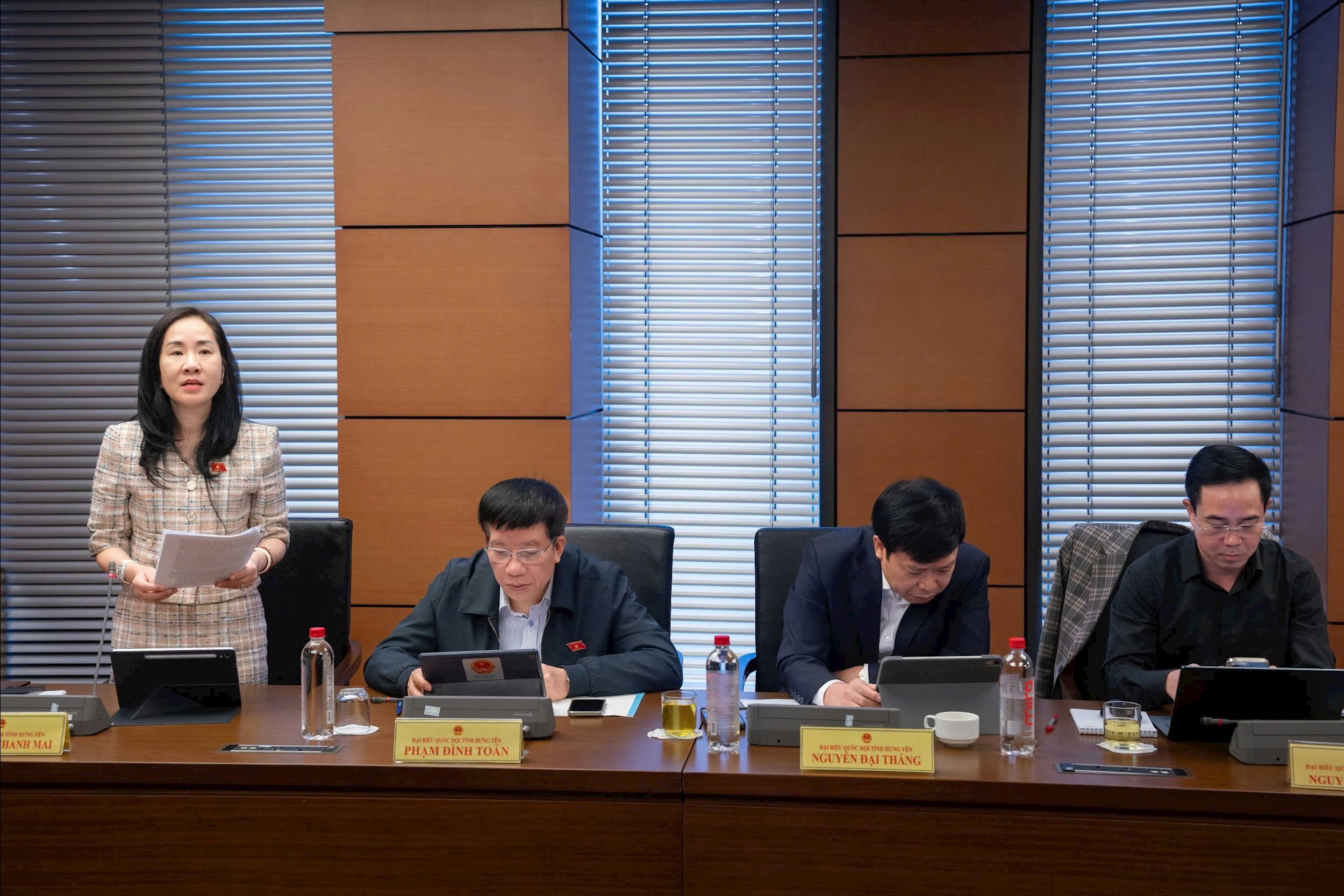 ĐBQH Đoàn Thị Thanh Mai (Hưng Yên) phát biểu thảo luận tại tổ