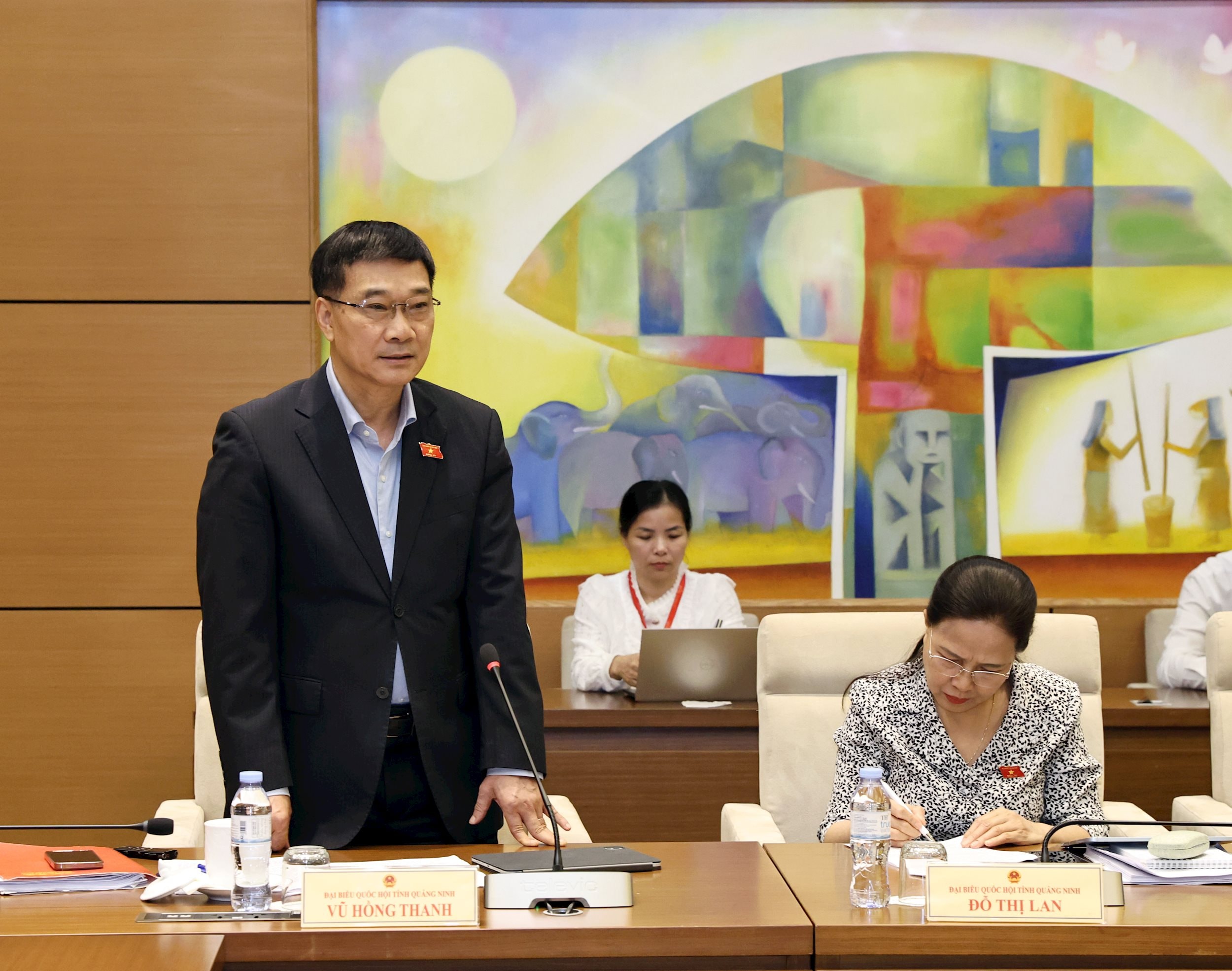 Phó Chủ tịch Quốc hội Vũ Hồng Thanh phát biểu