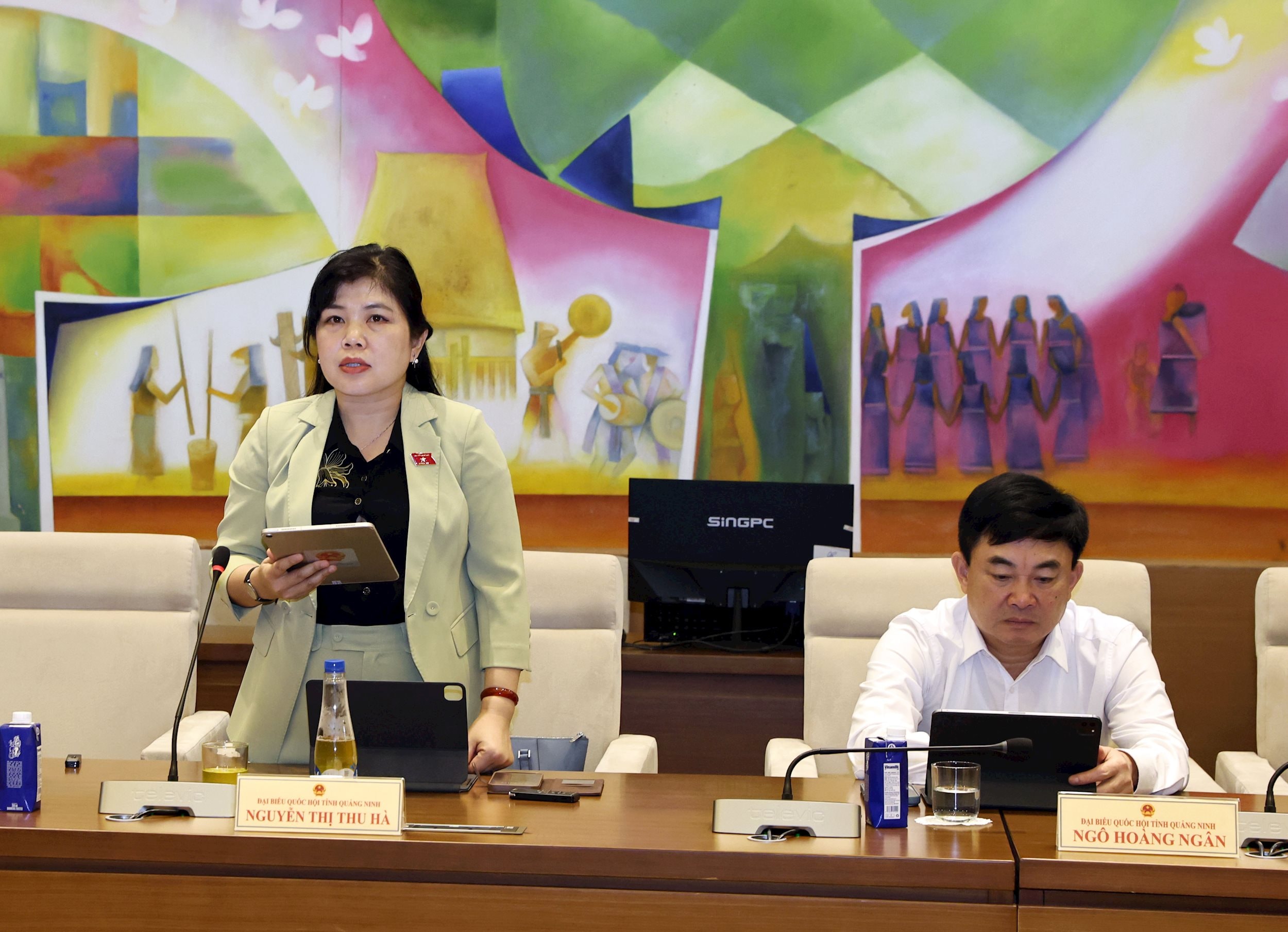 ĐBQH Nguyễn Thị Thu Hà (Quảng Ninh) phát biểu