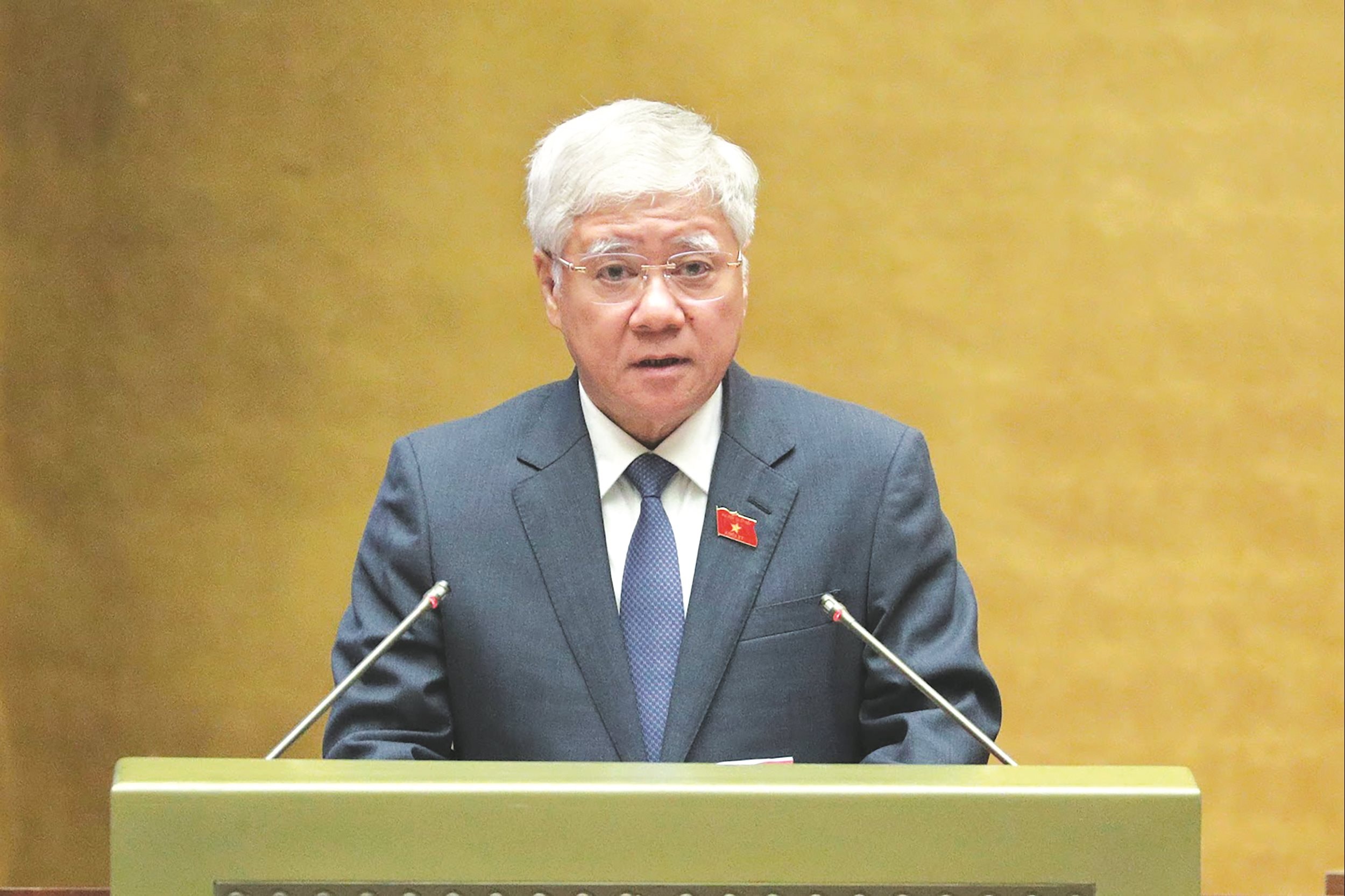 Ordförande för centralkommittén för Vietnams fosterlandsfront, Do Van Chien. Foto av Ho Long.