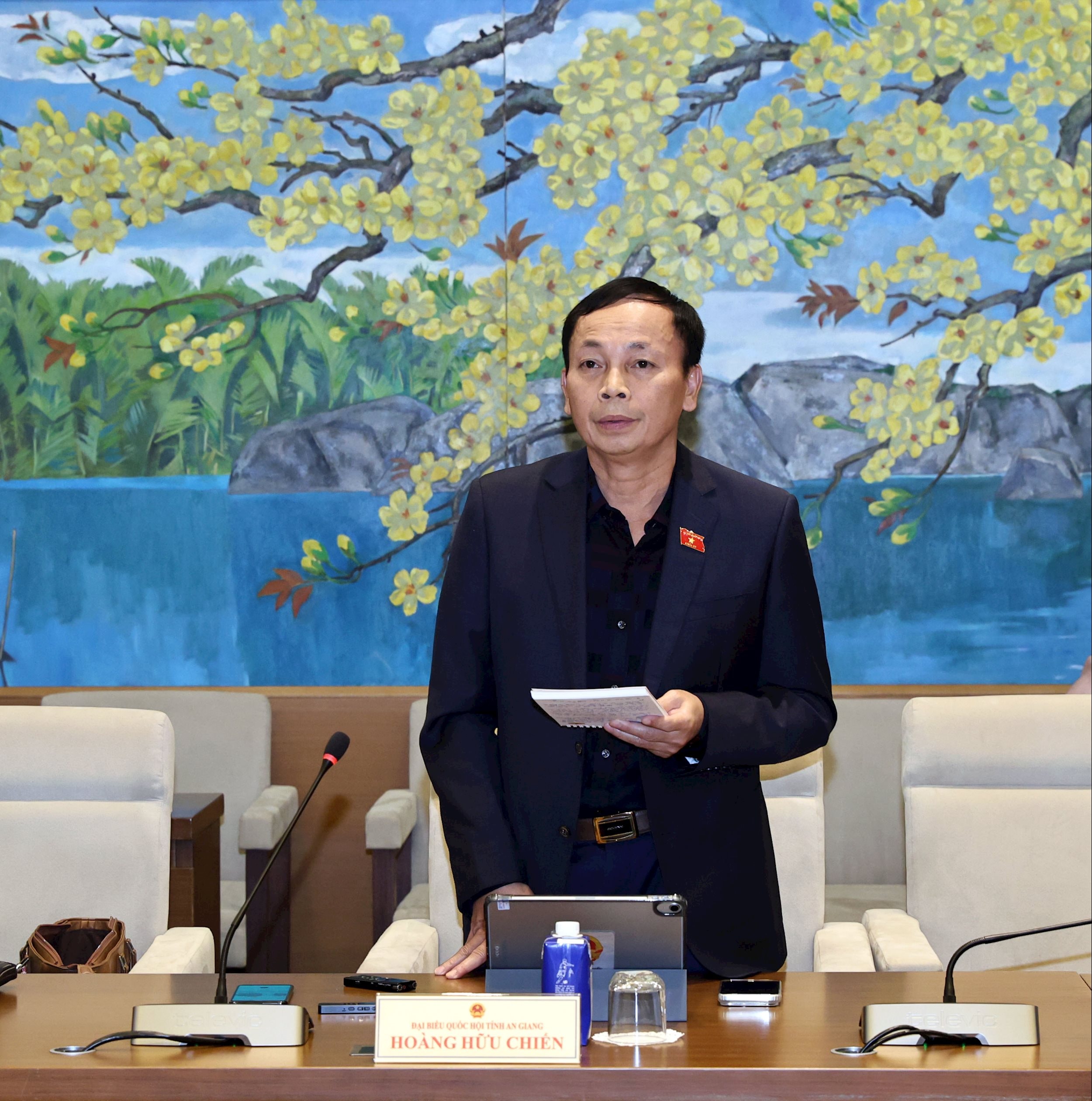 ĐBQH Hoàng Hữu Chiến (An Giang) phát biểu