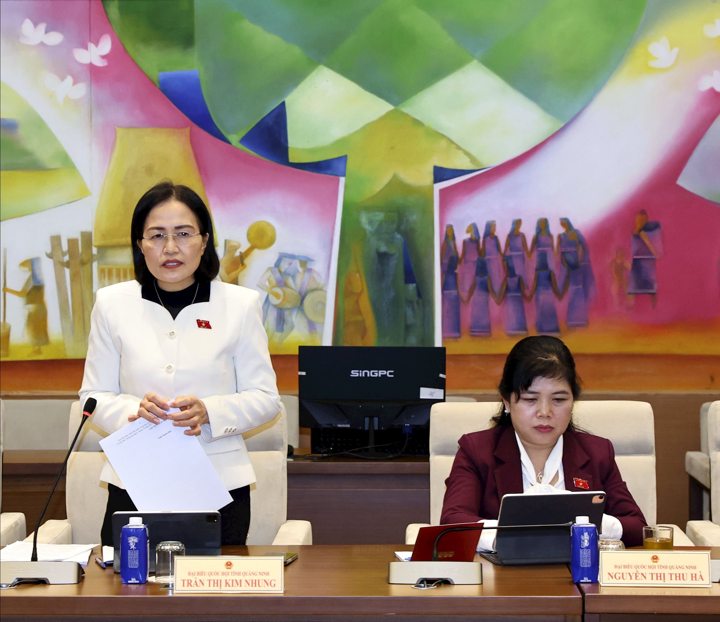 ĐBQH Trần Thị Kim Nhung (Quảng Ninh) phát biểu