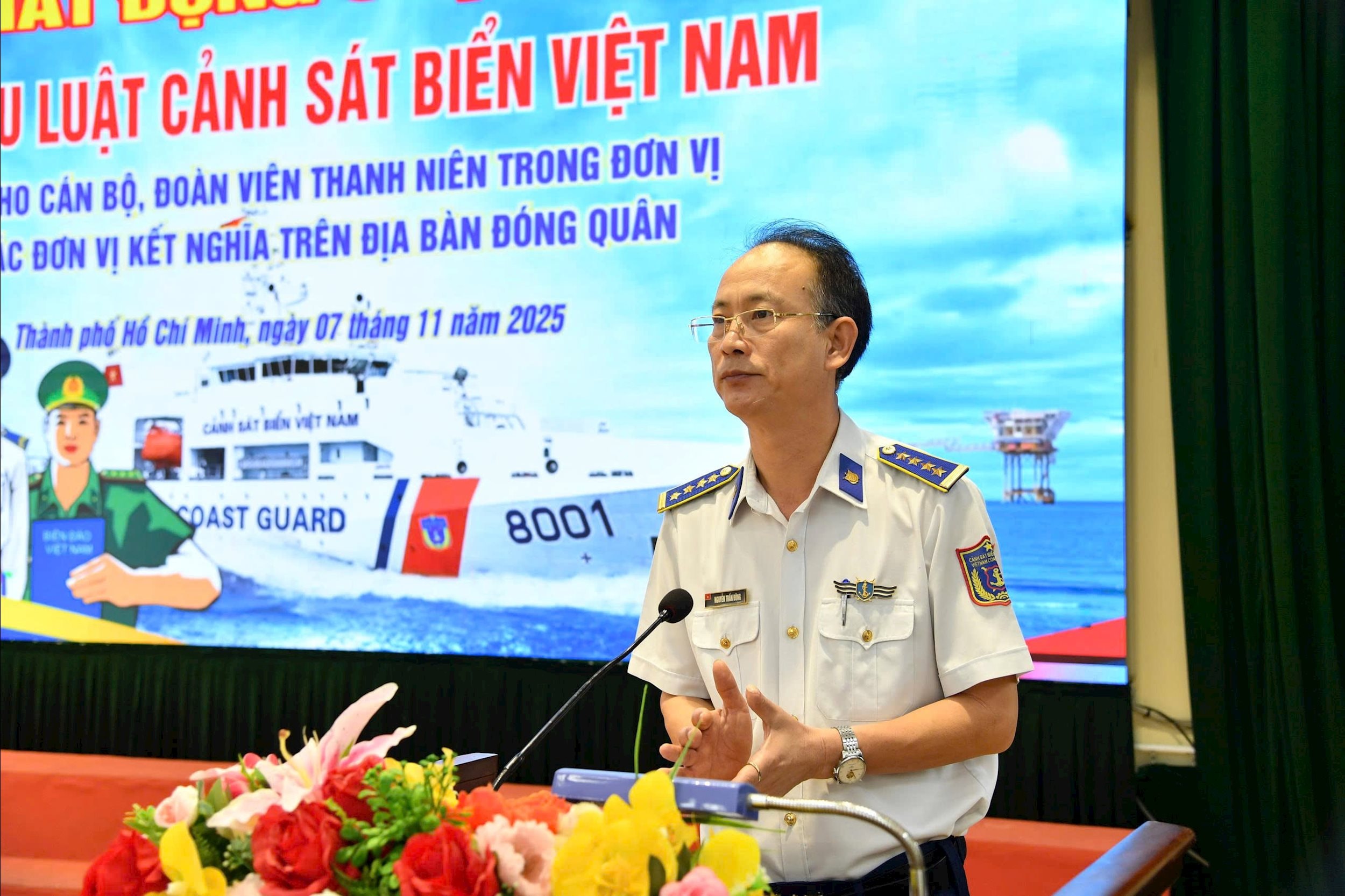 Đại tá Nguyễn Trần Đông, Phó Tư lệnh phát biểu khai mạc Cuộc thi