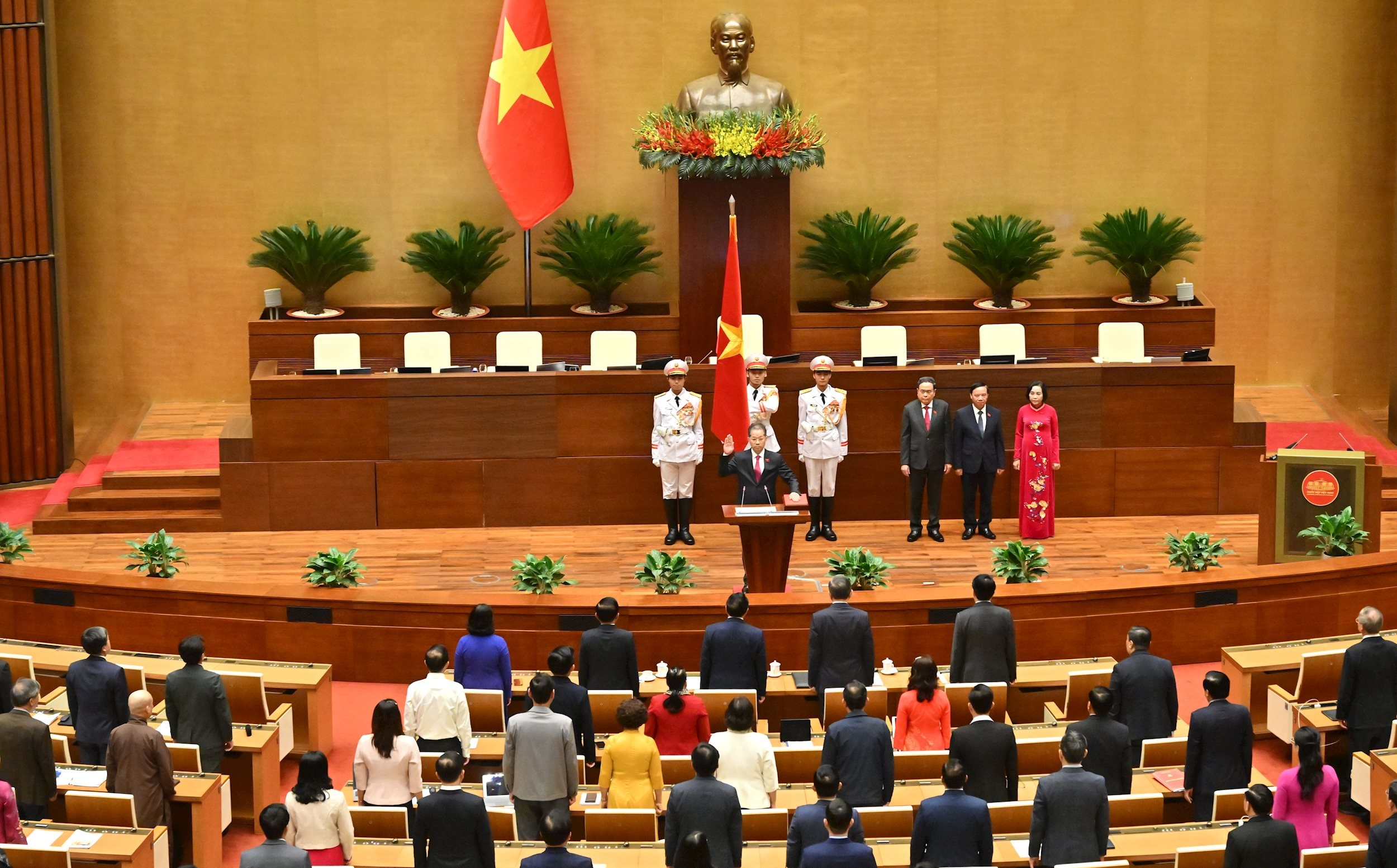 Toàn cảnh Lễ Tuyên thệ của Chánh án Tòa án nhân dân tối cao Nguyễn Văn QuảngVQK_8644++