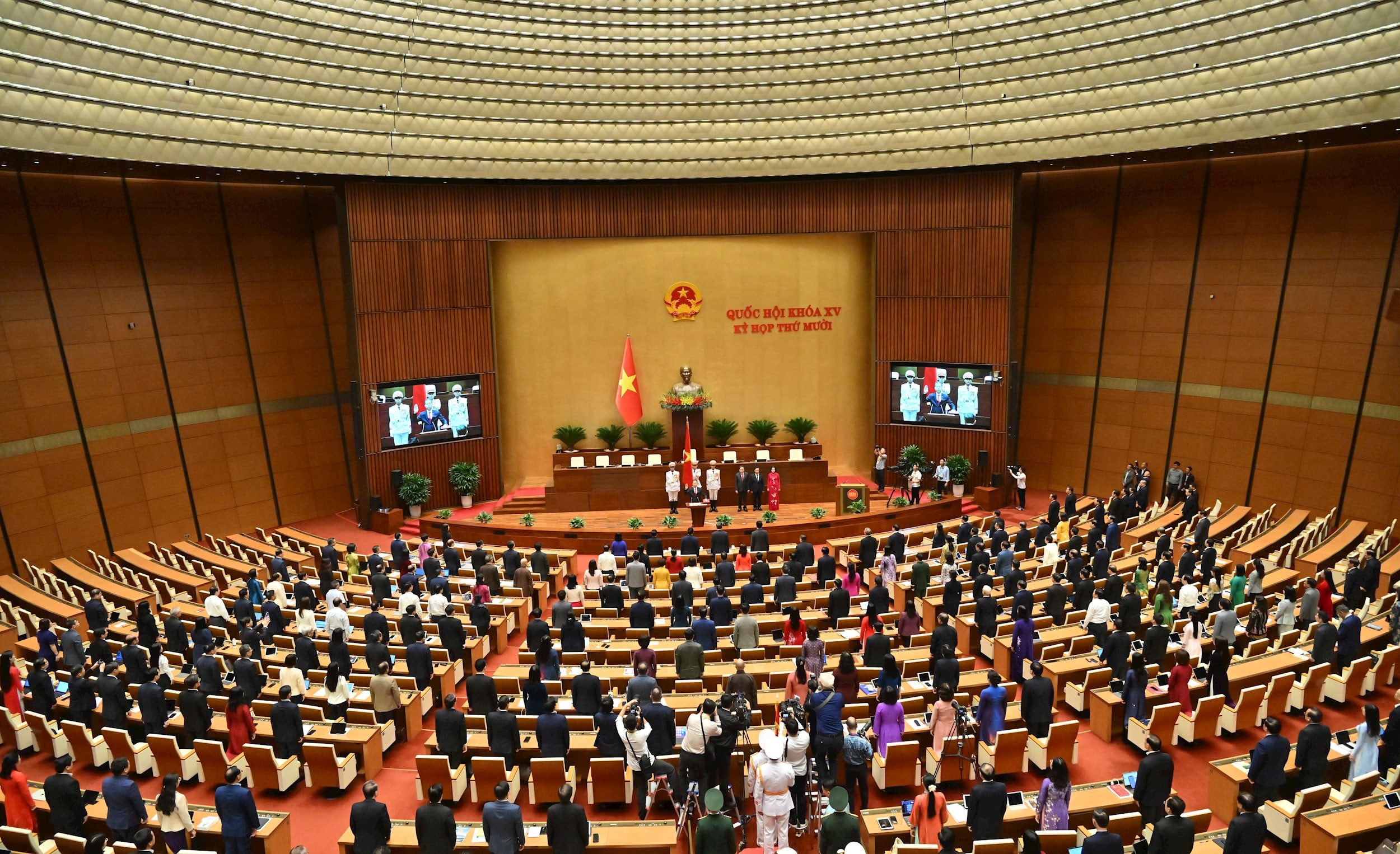 Toàn cảnh Lễ Tuyên thệ của Chánh án Tòa án nhân dân tối cao Nguyễn Văn QuảngVQK_8659__