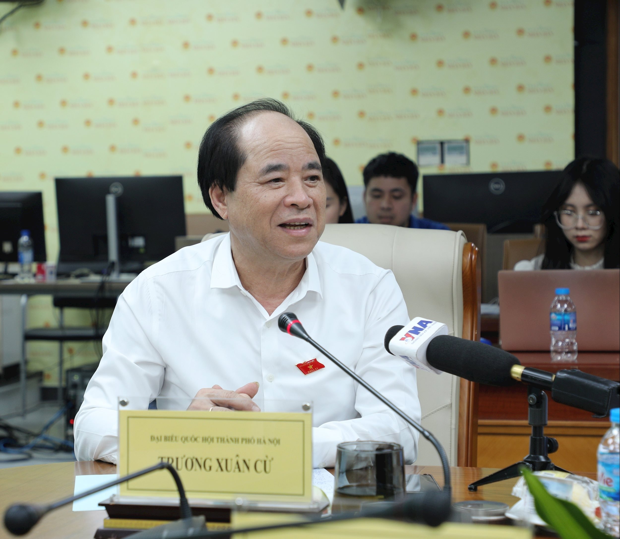 Đại biểu Quốc hội TP. Hà Nội Trương Xuân Cừ chia sẻ tại Tọa đàm “Hướng tới mục tiêu Net Zero – Cơ hội và thách thức” do Báo Đại biểu Nhân dân tổ chức. Ảnh: Khánh Duy