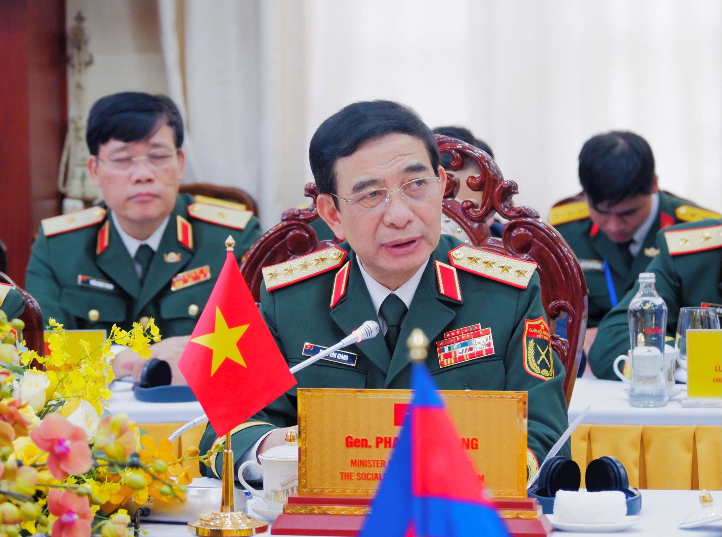 Bộ trưởng Bộ Quốc phòng, Đại tướng Phan Văn Giang phát biểu