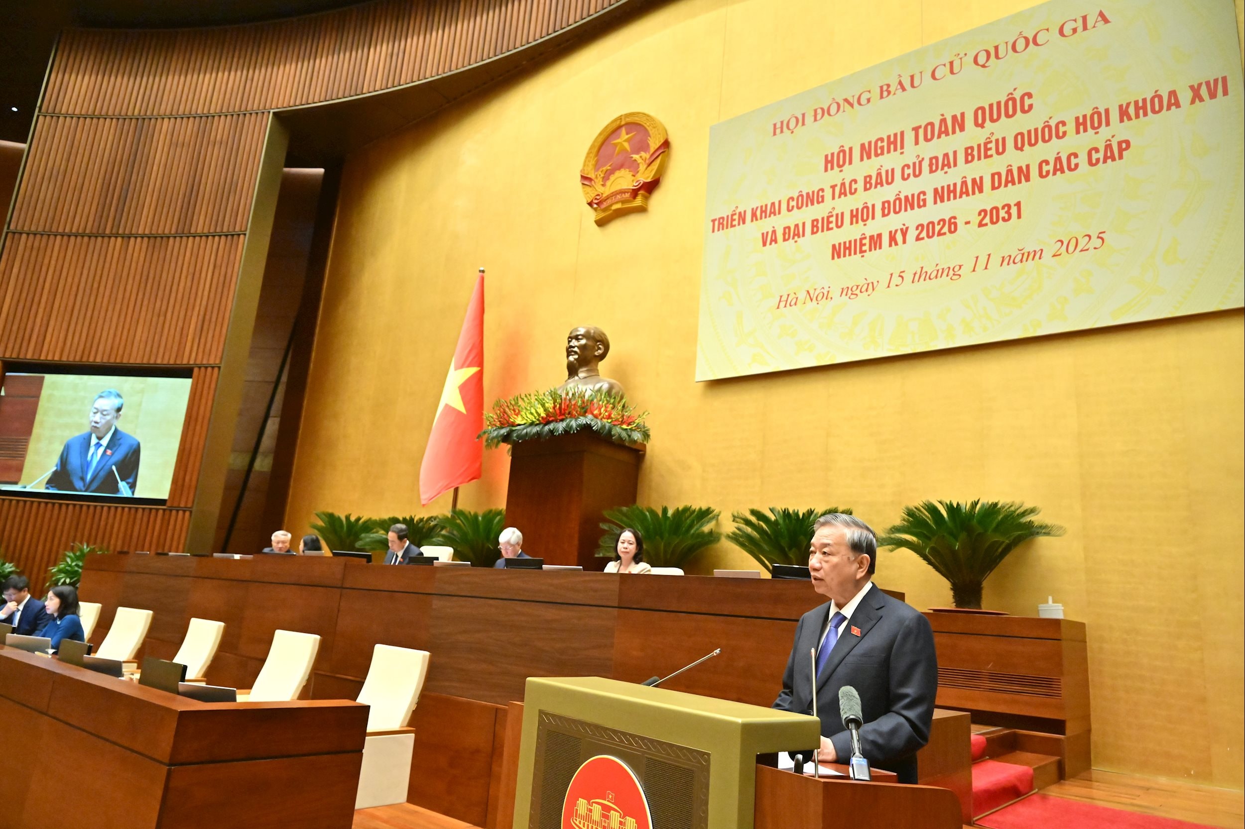 Tổng bí thư Tô Lâm phát biểuVQK_2230