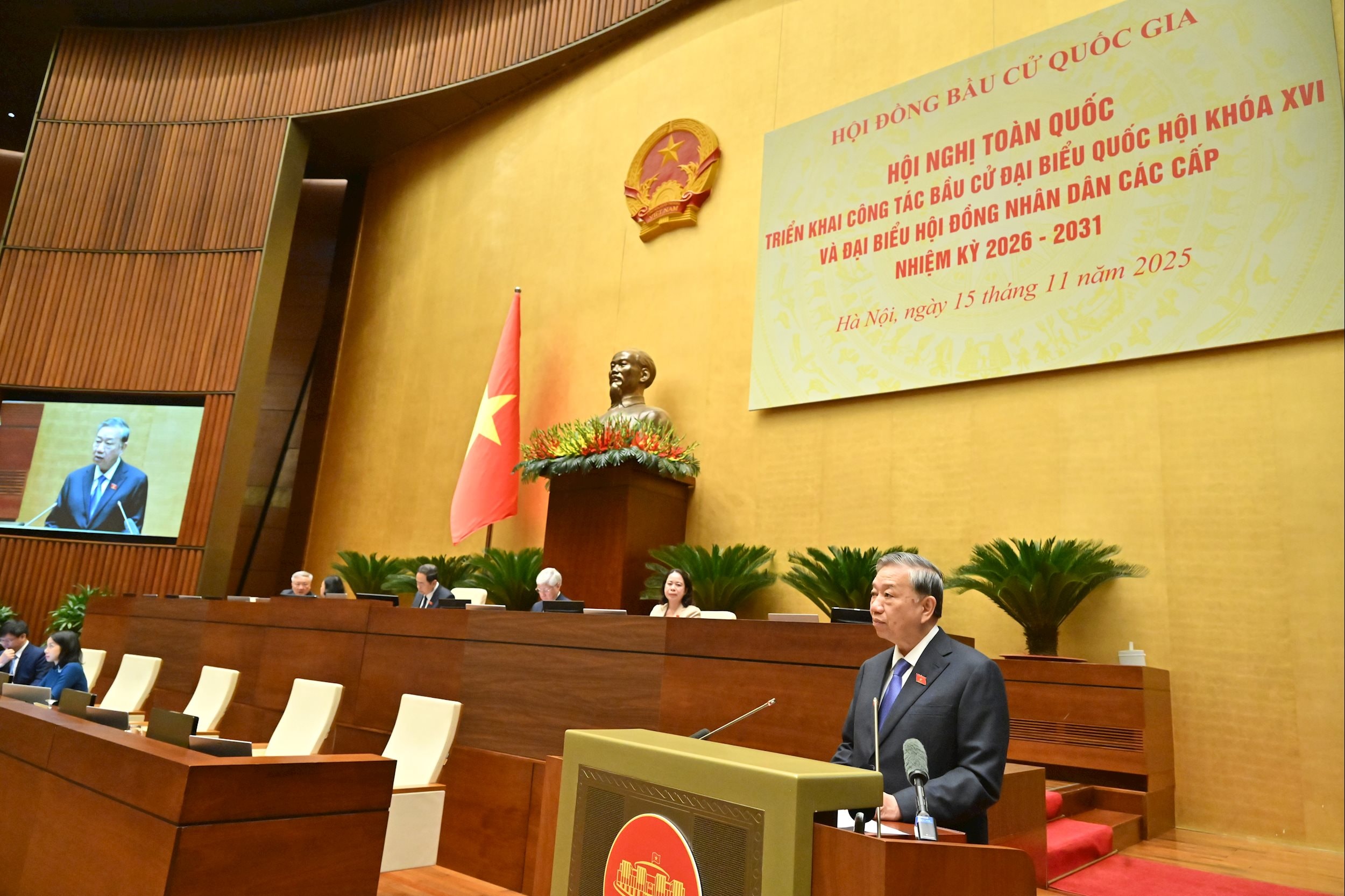 Tổng bí thư Tô Lâm phát biểuVQK_2232