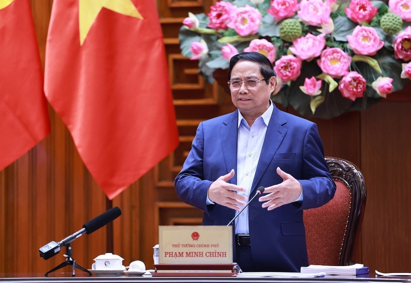PM Pham Minh Chính speaks at the meeting (Photo: VNA)