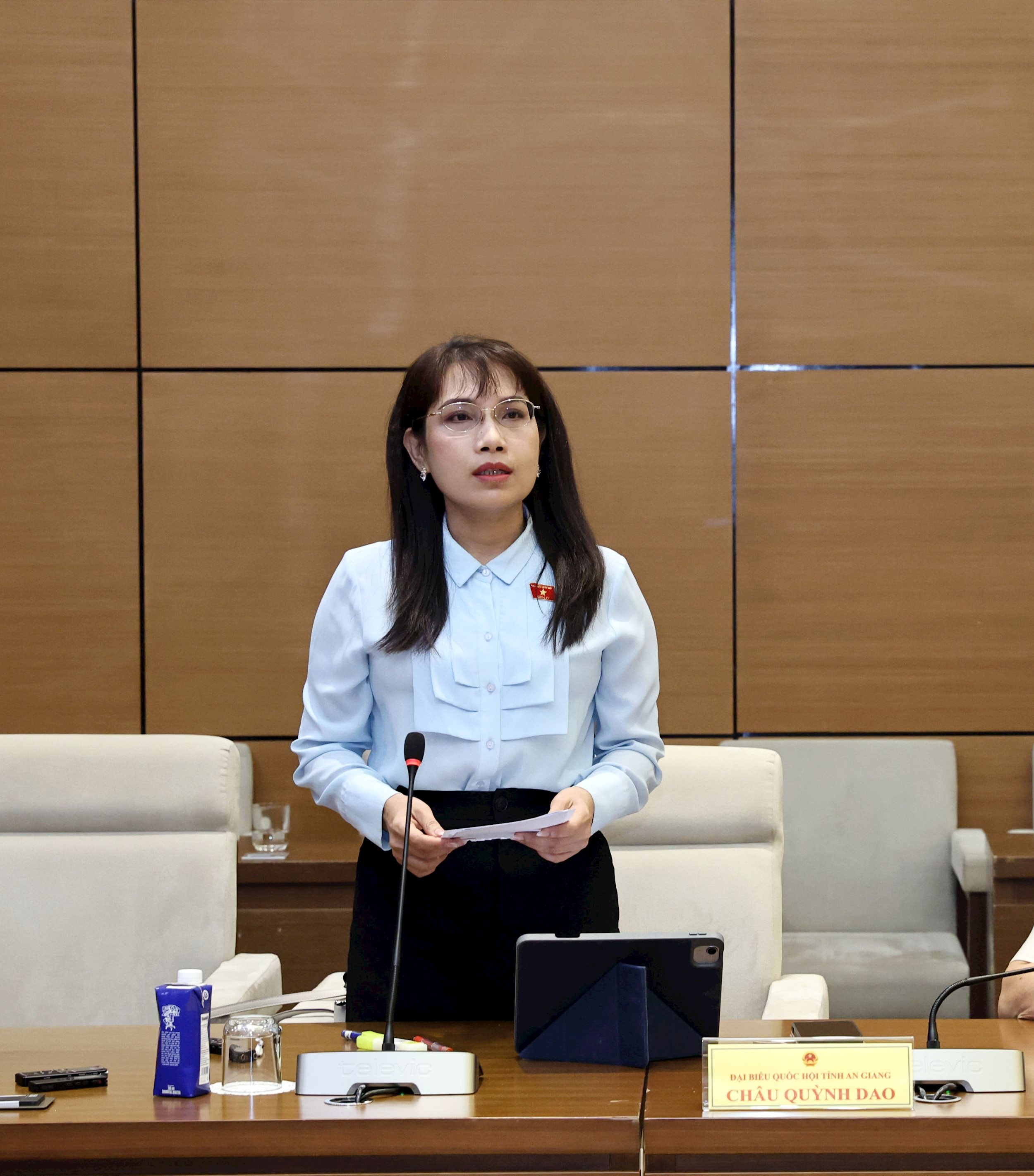 Promluvil delegát Národního shromáždění Chau Quynh Dao (An Giang)