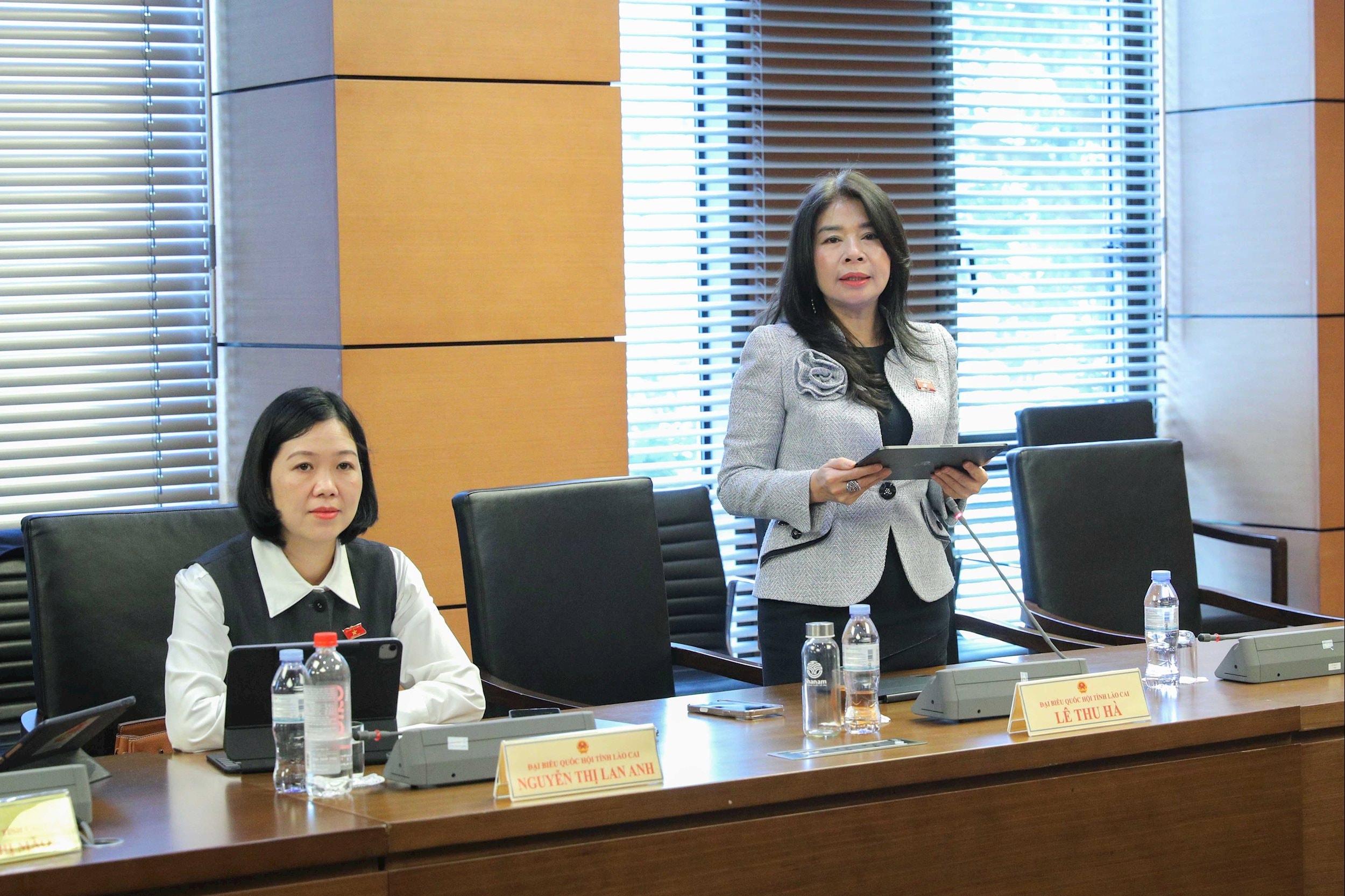 Nationalförsamlingens representant Le Thu Ha (Lao Cai)