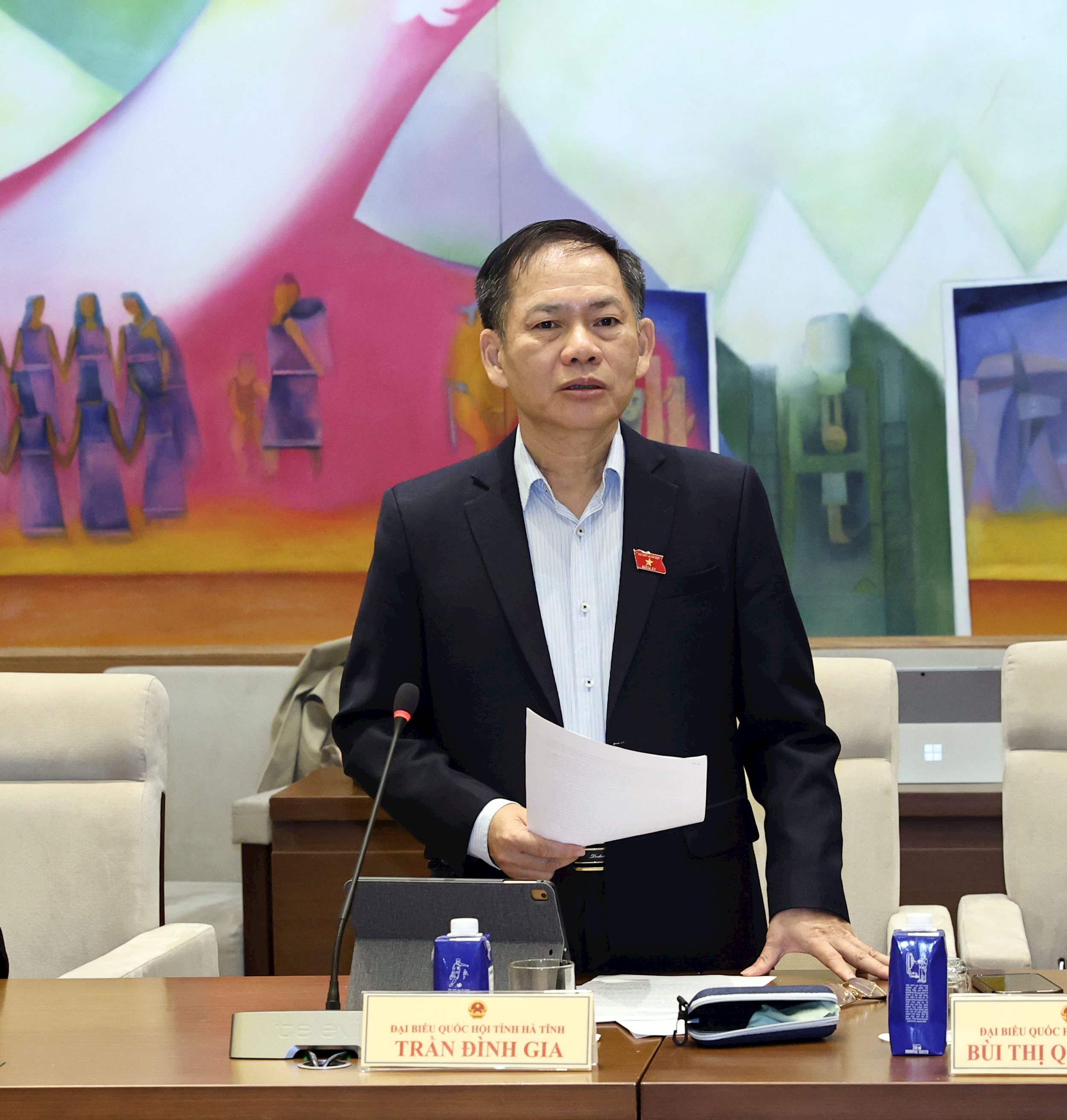 Promluvil poslanec Národního shromáždění Tran Dinh Gia (Ha Tinh)