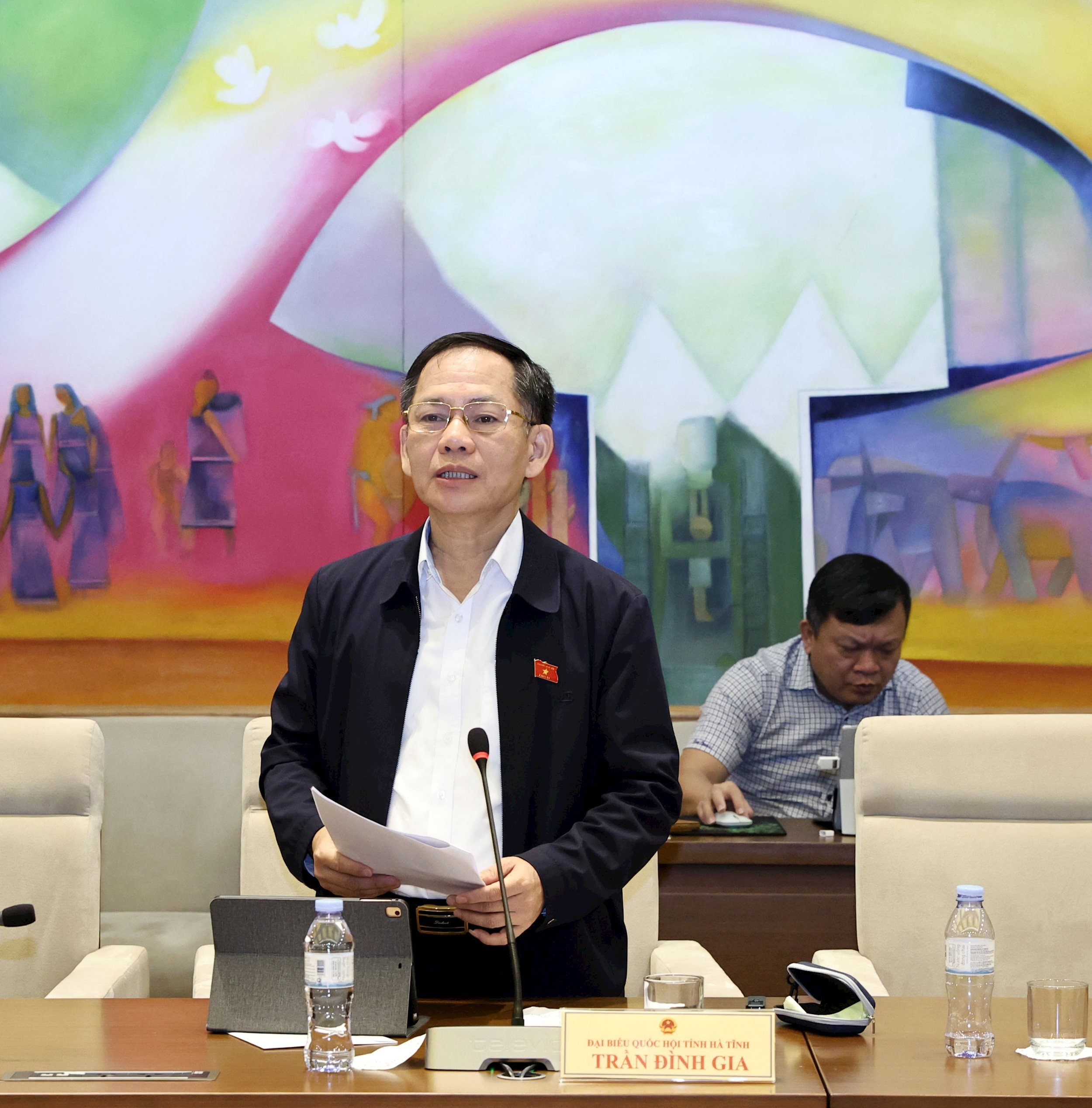 Promluvil poslanec Národního shromáždění Tran Dinh Gia (Ha Tinh)