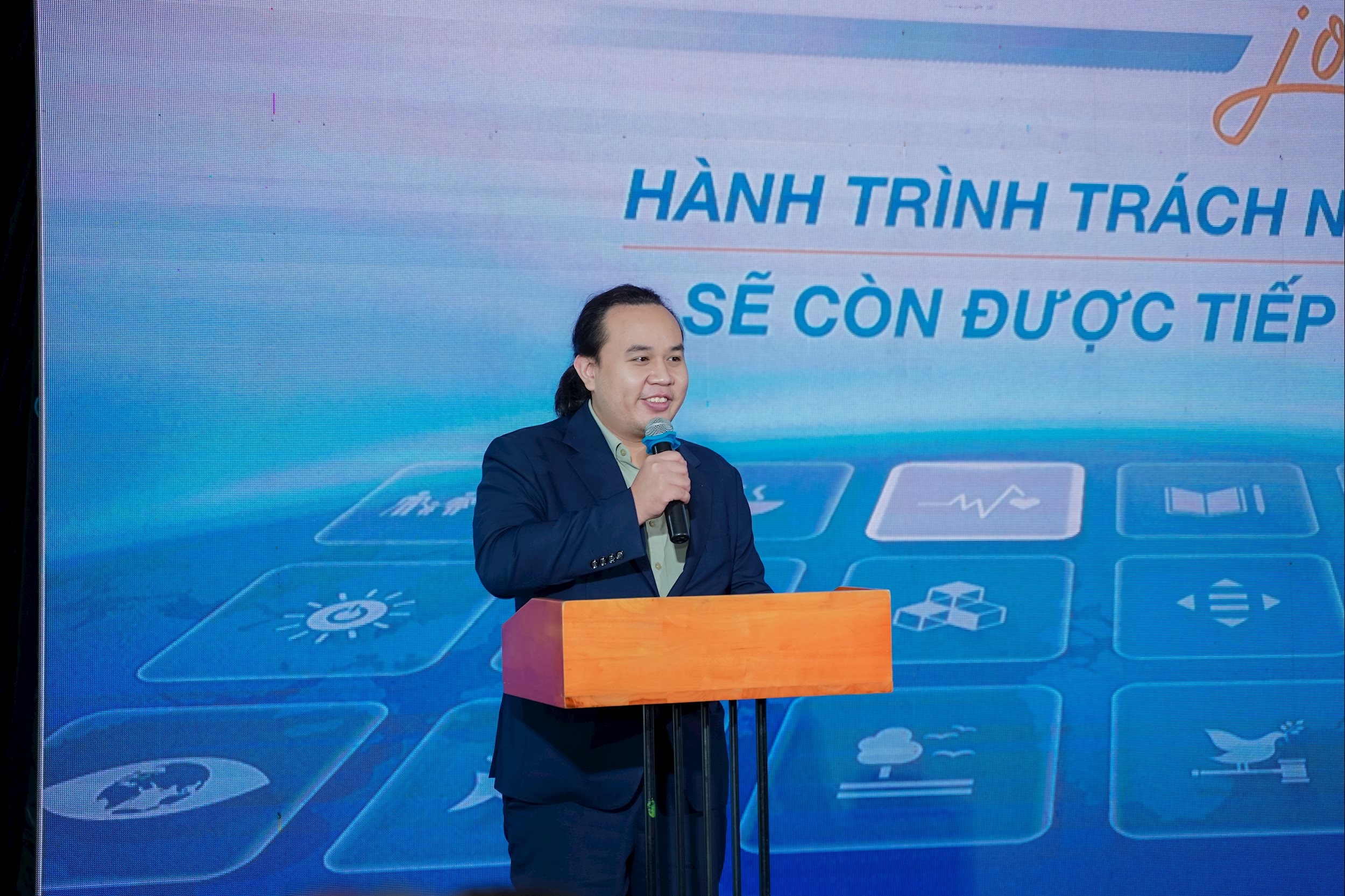 Ông Hứa Trung Hiếu - Giám đốc dự án IMF (dự án sữa công thức) phát biểu tại sự kiện.