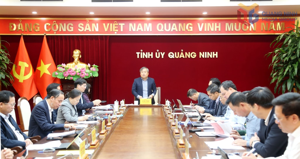 Đồng chí Vũ Đại Thắng, Ủy viên Trung ương Đảng, Bí thư Tỉnh ủy, Trưởng Đoàn ĐBQH tỉnh, Chủ tịch Ủy ban bầu cử tỉnh chủ trì và kết luận hội nghị.
