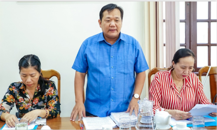 Cà Mau. Phó trưởng Ban Kinh tế - Ngân sách, HĐND tỉnh Nguyễn Minh Đương phát biểu tại buổi khảo sát. Ảnh H. Phượng
