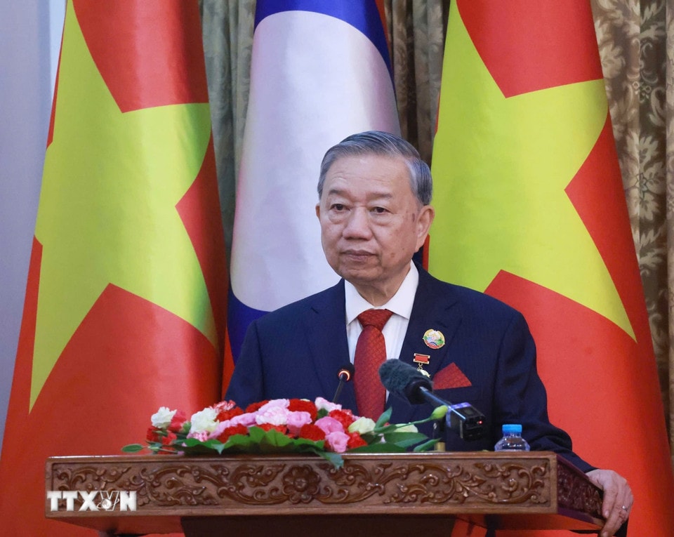 Tổng Bí thư Tô Lâm phát biểu. (Ảnh: Thống Nhất/TTXVN)