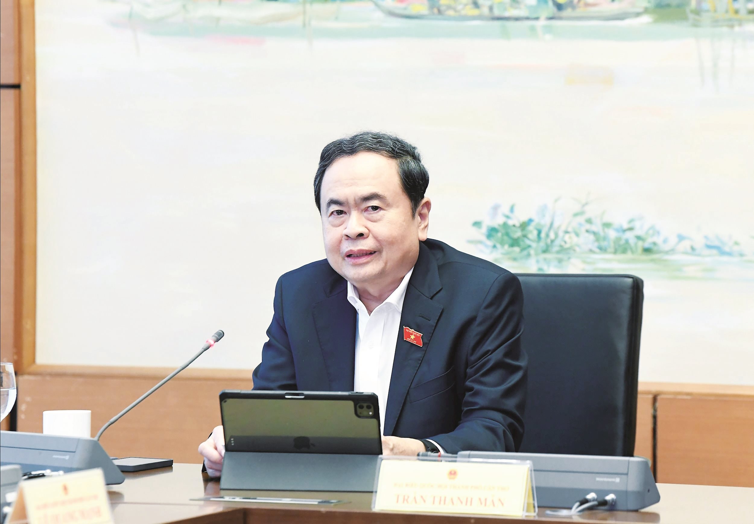 Chủ tịch Quốc hội Trần Thanh Mẫn phát biểu