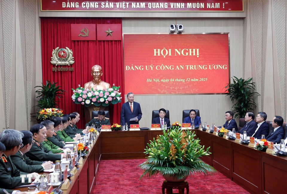 Tổng Bí thư Tô Lâm phát biểu. (Ảnh: Thống Nhất/TTXVN)