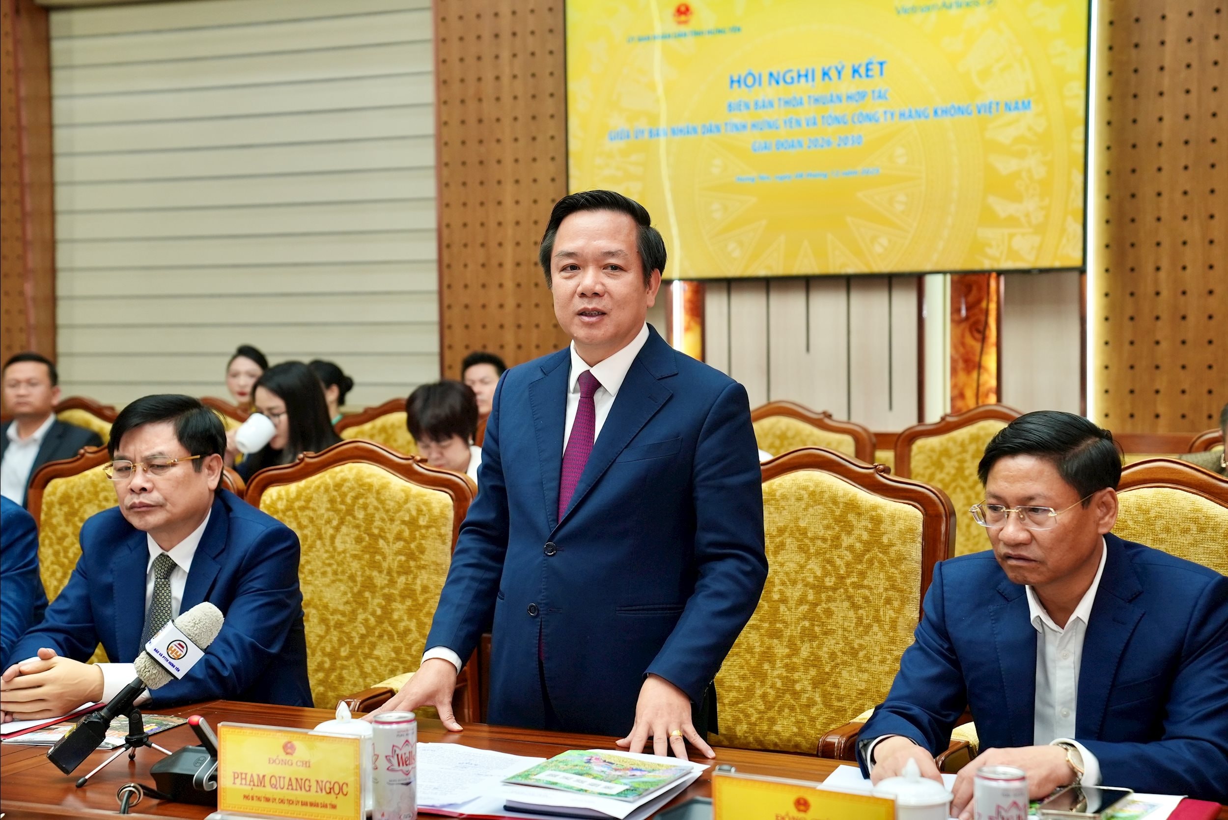 3. Ông Phạm Quang Ngọc - Chủ tịch UBND tỉnh Hưng Yên phát biểu tại lễ ký kết