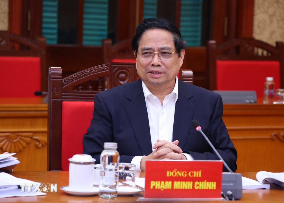 Thủ tướng Phạm Minh Chính phát biểu. (Ảnh: Văn Điệp/TTXVN)