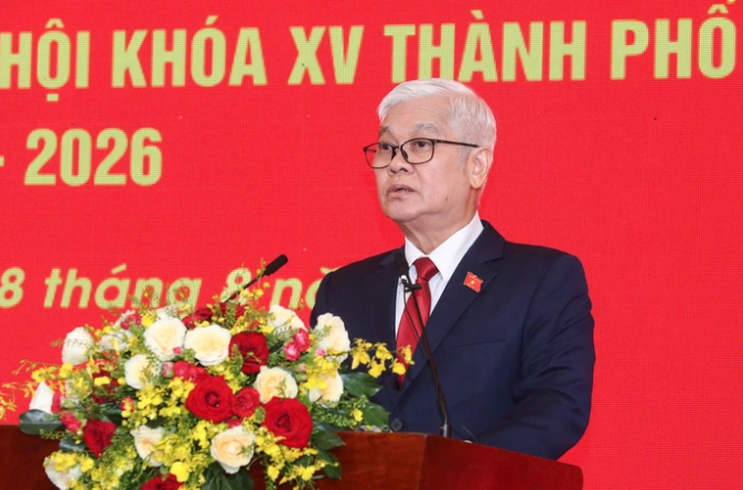 Trưởng Đoàn ĐBQH thành phố Nguyễn Văn Lợi phát biểu tại Lễ kỷ niệm