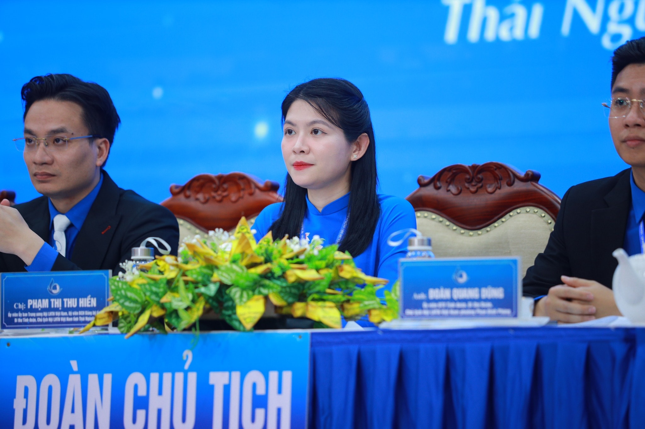 Đồng chí Phạm Thị Thu Hiền - Ủy viên Ban Chấp hành Trung ương Đoàn, Ủy viên BCH Đảng bộ tỉnh, Phó Chủ tịch Ủy ban MTTQ Việt Nam tỉnh, Bí thư Tỉnh Đoàn Thái Nguyên.