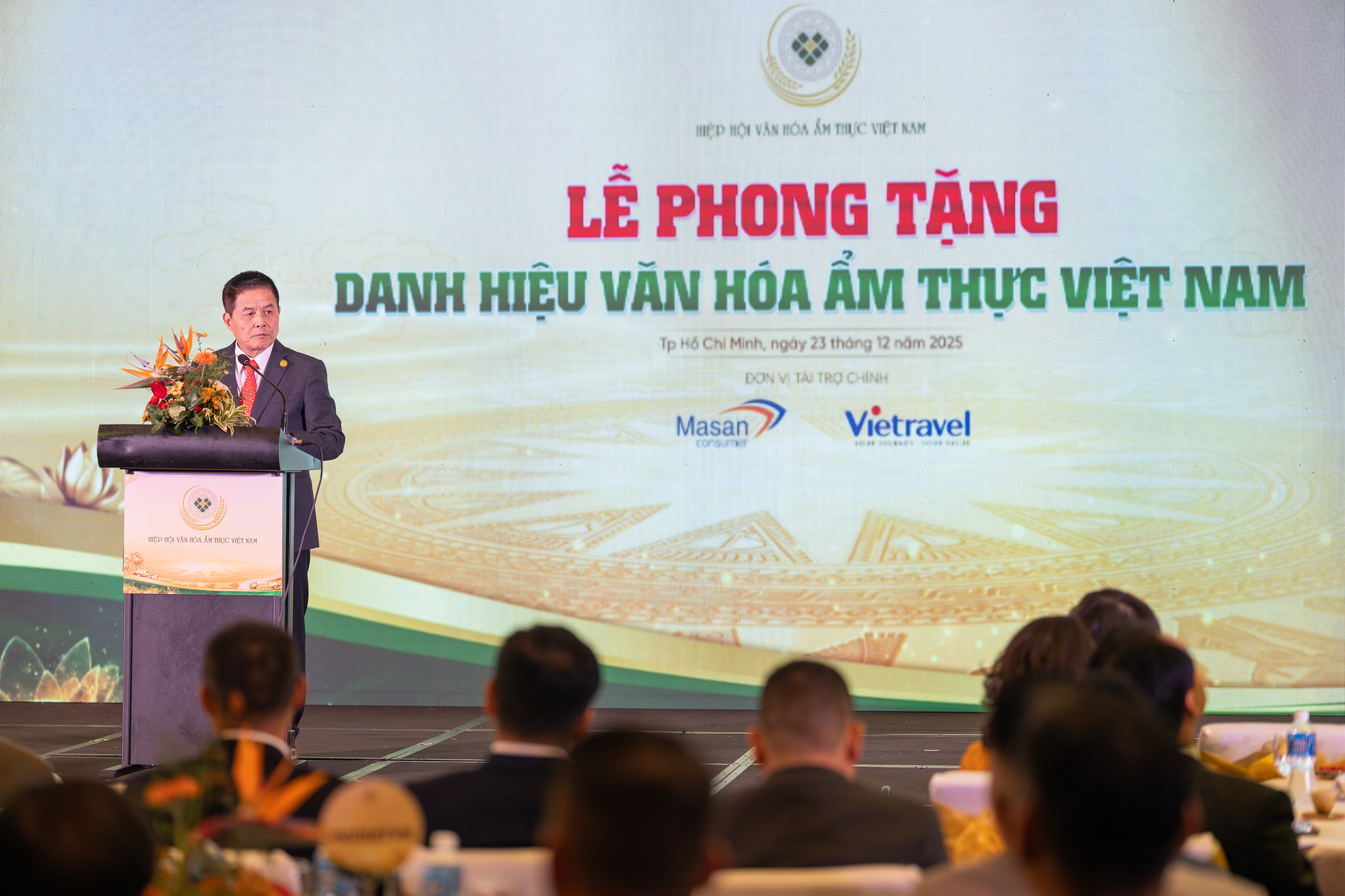 3_Ông Nguyễn Quốc Kỳ - Chủ tịch Hiệp hội Văn hóa Ẩm thực Việt Nam phát biểu tại sự kiện