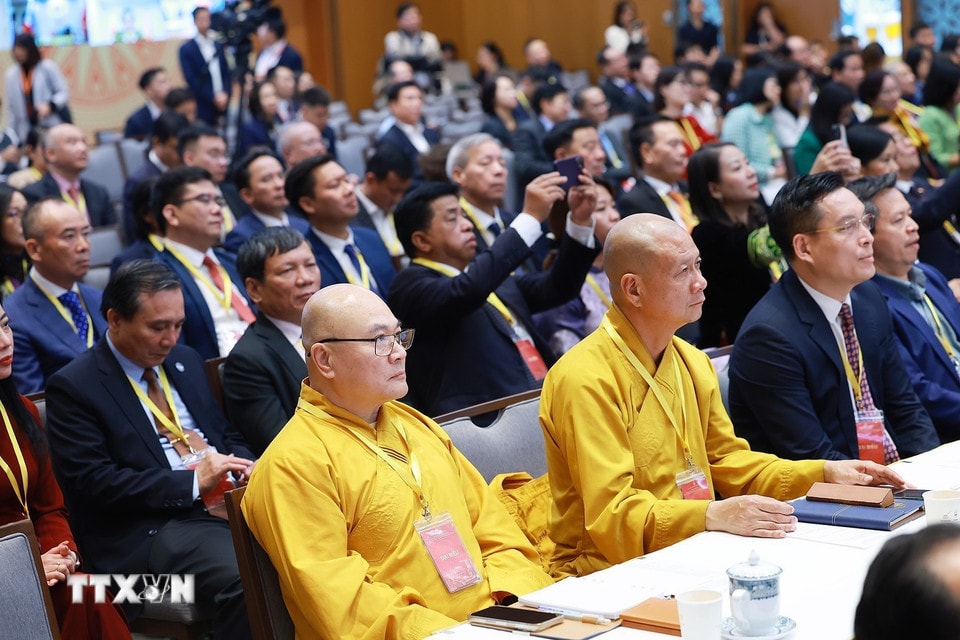 Các đại biểu dự Hội nghị toàn quốc tổng kết công tác đối với người Việt Nam ở nước ngoài. (Ảnh: Dương Giang/TTXVN)