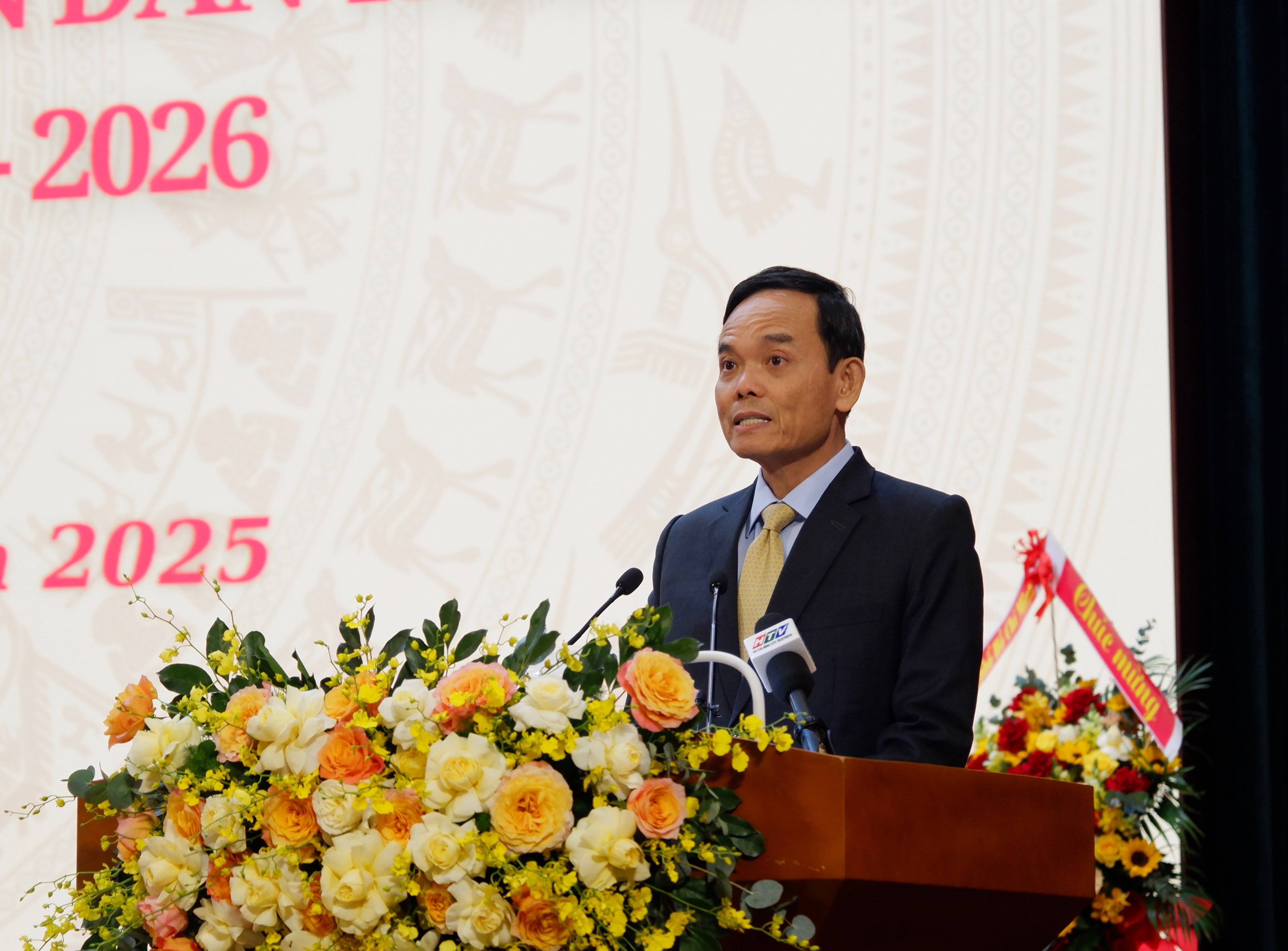 B&iacute; thư Th&agrave;nh ủy th&agrave;nh phố Trần Lưu Quang ph&aacute;t biểu. Ảnh: Hoa L&ecirc;