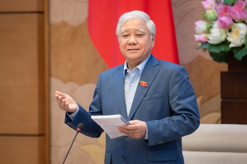 Politburo member and Standing Vice Chairman of the National Assembly (NA) Do Van Chien speaks at a meeting of the Organising Committee for the 80th anniversary of Vietnam’s first general election to the NA in Hanoi on December 30. (Photo: quochoi.vn)