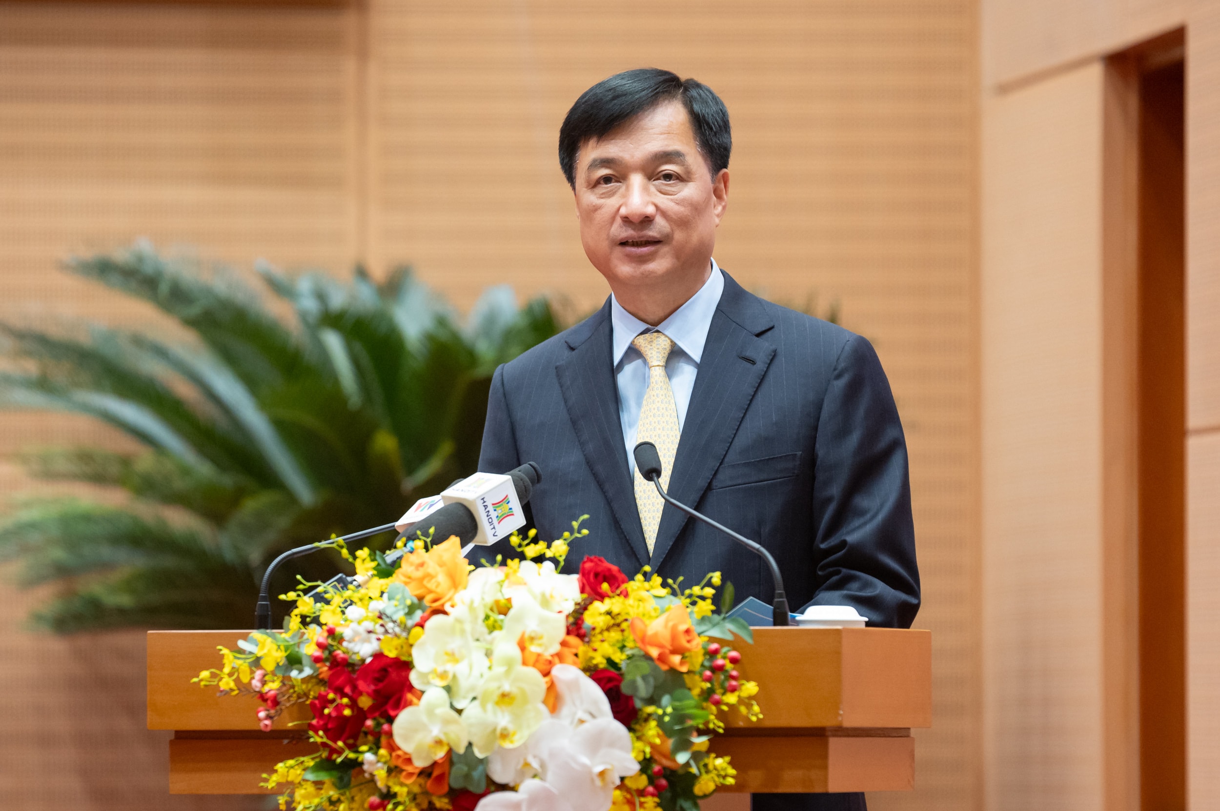 Bí thư Thành ủy Hà Nội Nguyễn Duy Ngọc phát biểu